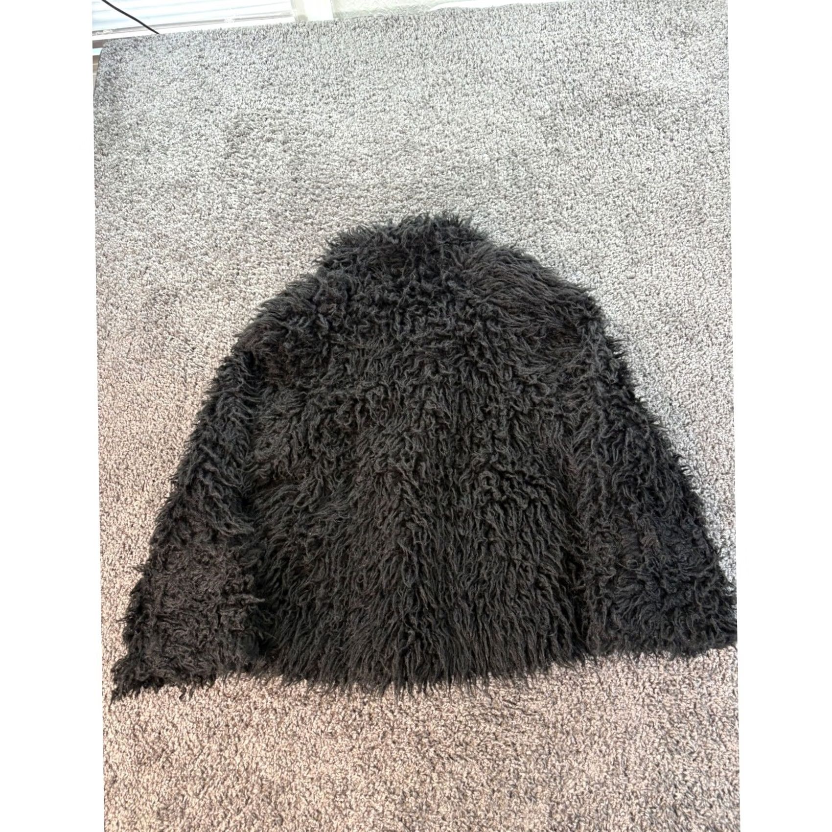 Vintage VINTAGE Maria Jacket Womens M Black Shaggy Faux Fur Coat Grunge 90s Y2K Mob Wife Rocker Queens Womens Size M / US 6-8 / IT 42-44 - 6 Thumbnail