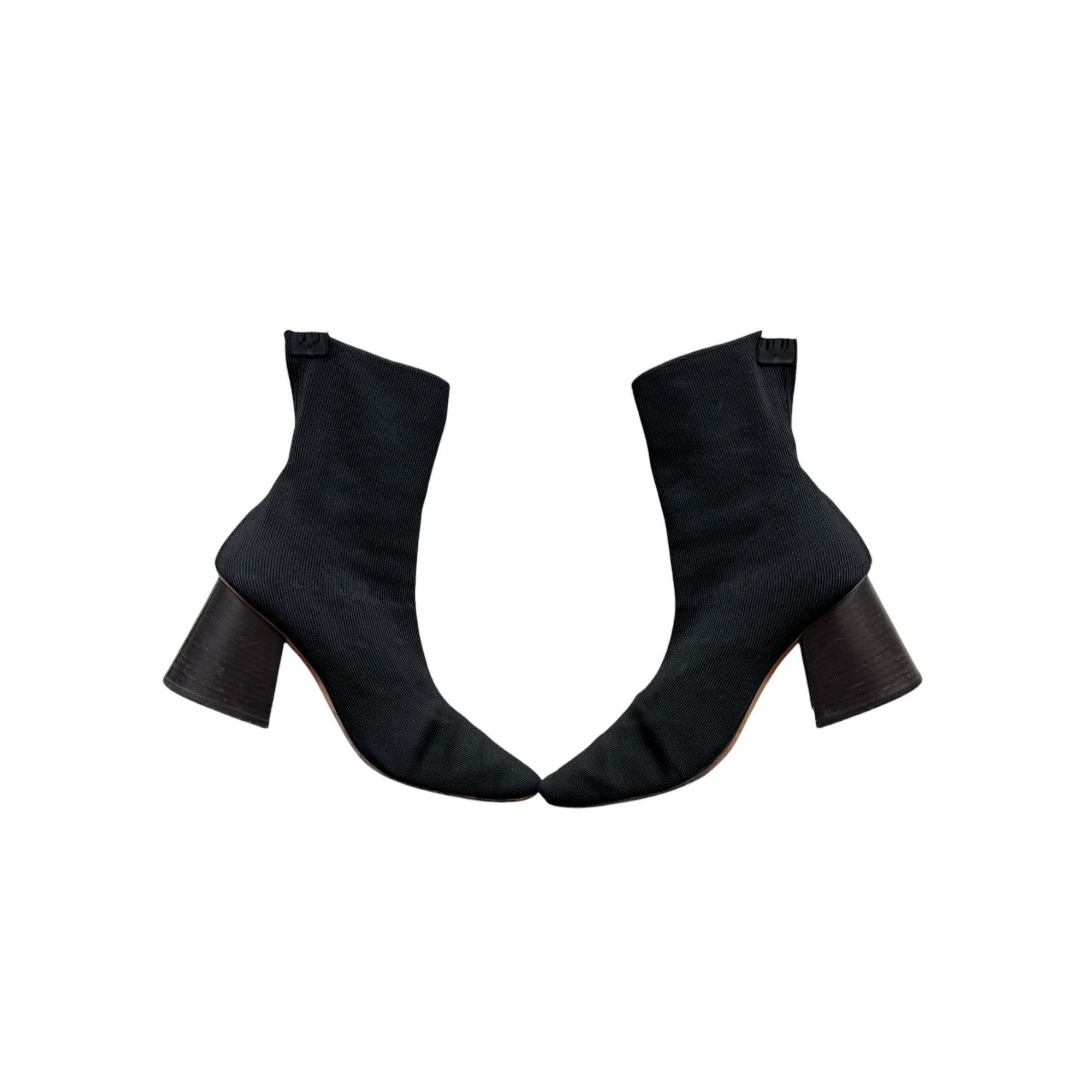 Celine Phoebe Philo Black Knit Sock Ankle Boots Size US 7.5 / IT 37.5 - 5 Thumbnail
