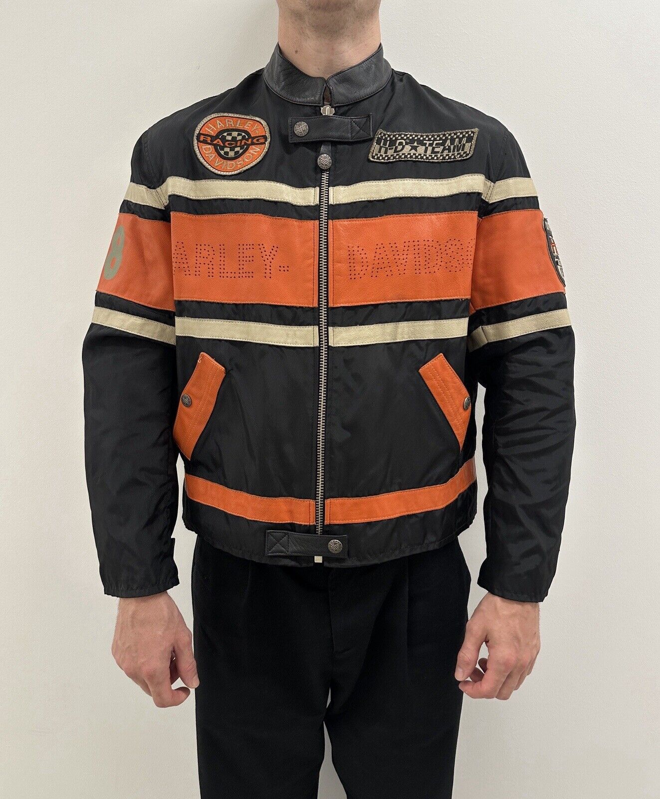 Harley Davidson Vintage Harley Davidson H-D Team 2000 Miles Leather Jacket Size US XL / EU 56 / 4 - 1 Thumbnail