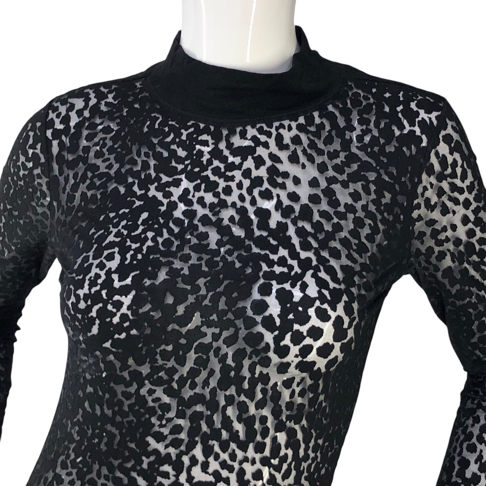Allsaints ALLSAINTS All Saints Size 0 Bodysuit Bela Leopard Top Black Size XS / US 0-2 / IT 36-38 - 2 Thumbnail