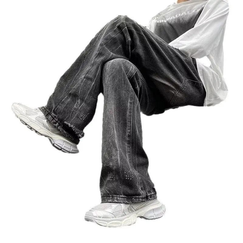 Japanese Brand × Jean Retro loose wide leg ripped jeans Size US 32 / EU 48 - 5 Thumbnail