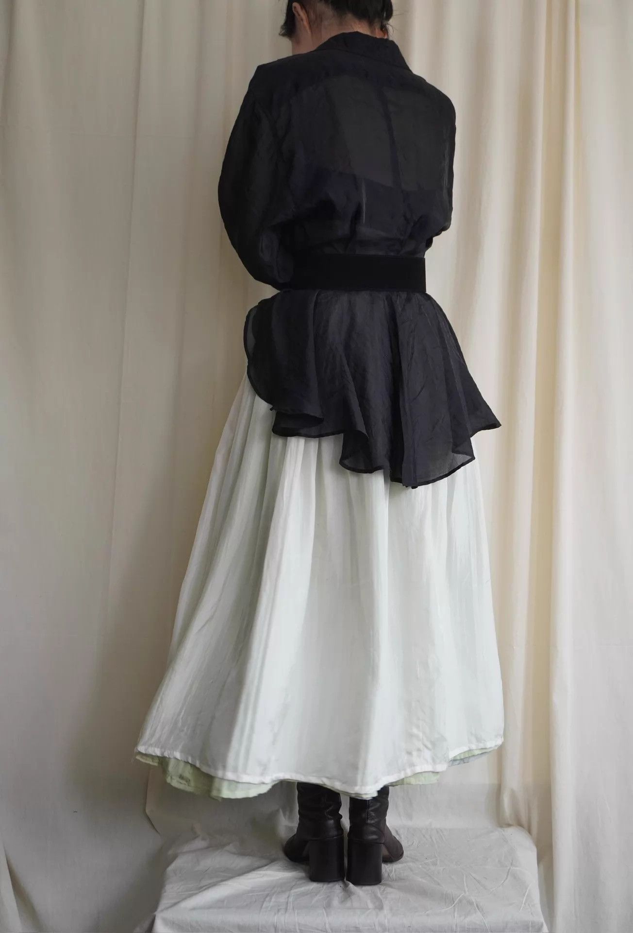 Kenzo KENZO 1980s Early Black Silk Fishtail Shirt Size ONE SIZE - 7 Thumbnail