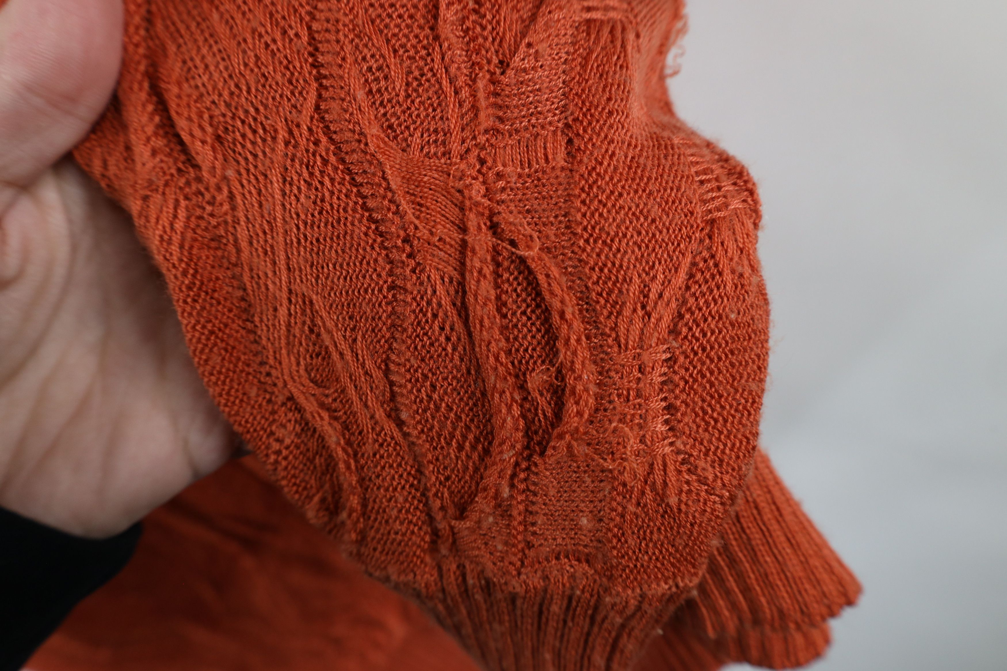 Vintage Vintage 90s Coogi Style Short Sleeve Knit Sweater Orange Size US XL / EU 56 / 4 - 6 Thumbnail