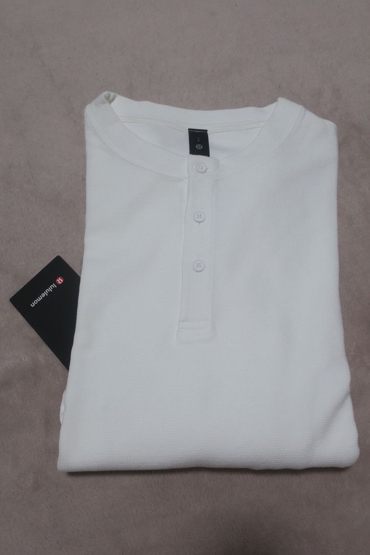 Lululemon LM3FQNS Heavyweight Cotton Textured Henley Size US L / EU 52-54 / 3 - 1 Thumbnail