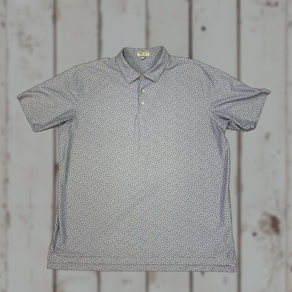 Peter Millar Peter Millar Summer Comfort Men's XXL All over Print Fish Performance Polo Shirt Size US XXL / EU 58 / 5 - 1 Thumbnail