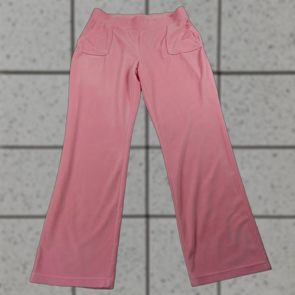 Juicy Couture Juicy Couture Pants Womens XL Pink Boot Velvet Velour Soft Jogger Sweatpants Y2K Size 40" / US 18 - 1 Thumbnail