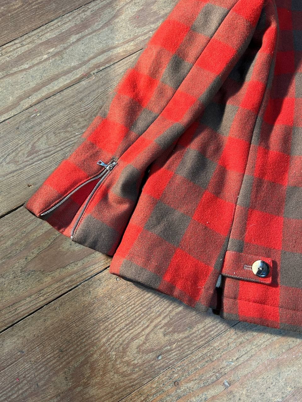 A.P.C. A.P.C. Buffalo Check Bomber Jacket Red/Brown Wool Vintage Size S / US 4 / IT 40 - 9 Thumbnail
