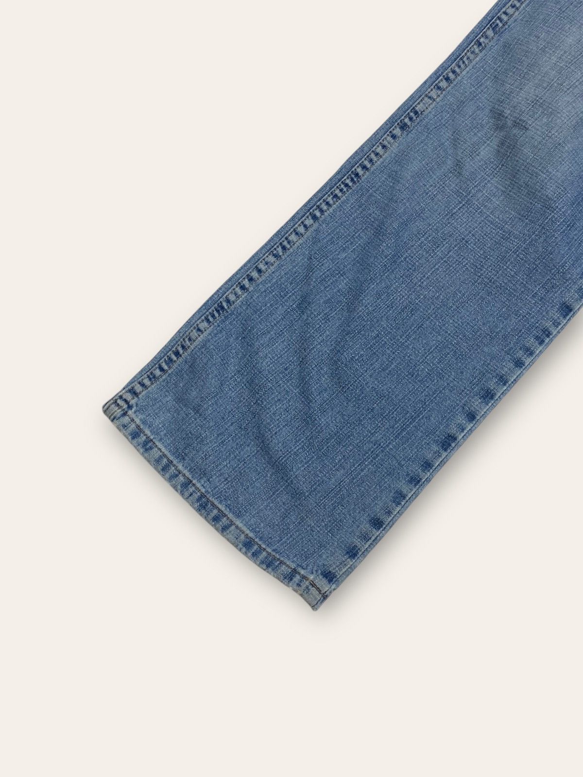 Jean Vintage WRANGLER Bootcut Light Blue Denim Jeans W35 L31 Size US 35 - 3 Thumbnail