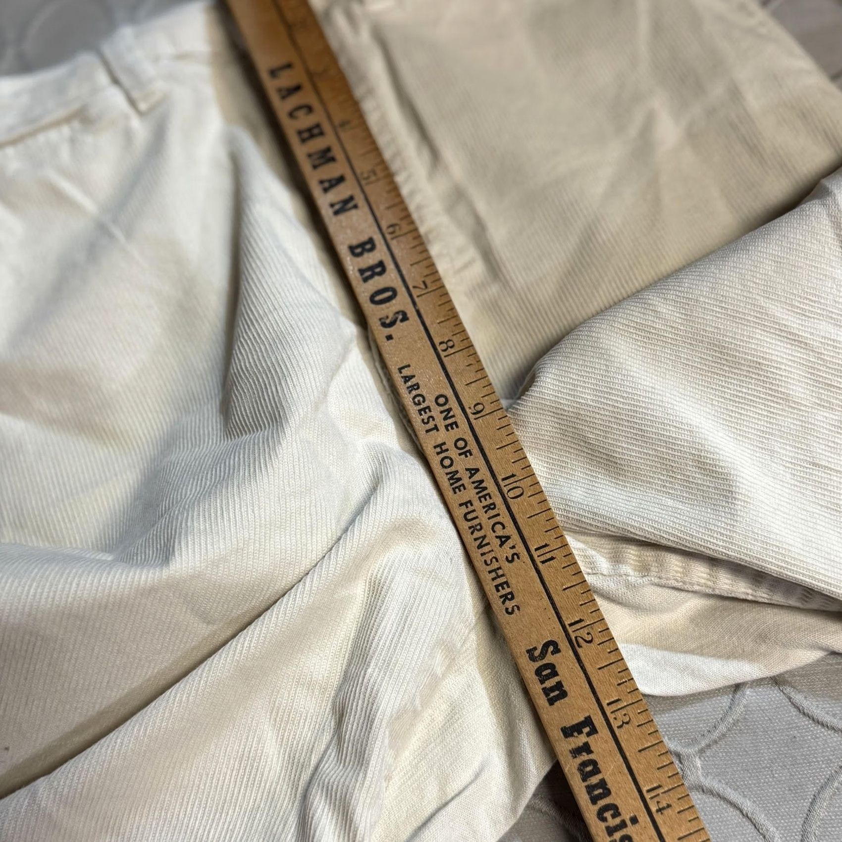 Marine Layer Marine Layer Pants Womens 8 Cream Beige Corduroy Button Fly Straight Leg Casual Womens Size 30" / US 8 / IT 44 - 7 Thumbnail