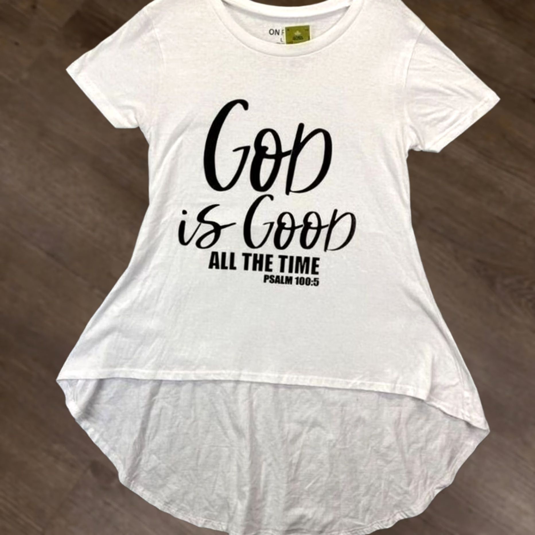 Vintage Shirt Womens L White God Good All The Time Women Cotton Tee Ladies Fire NEW Size L / US 10 / IT 46 - 1 Thumbnail
