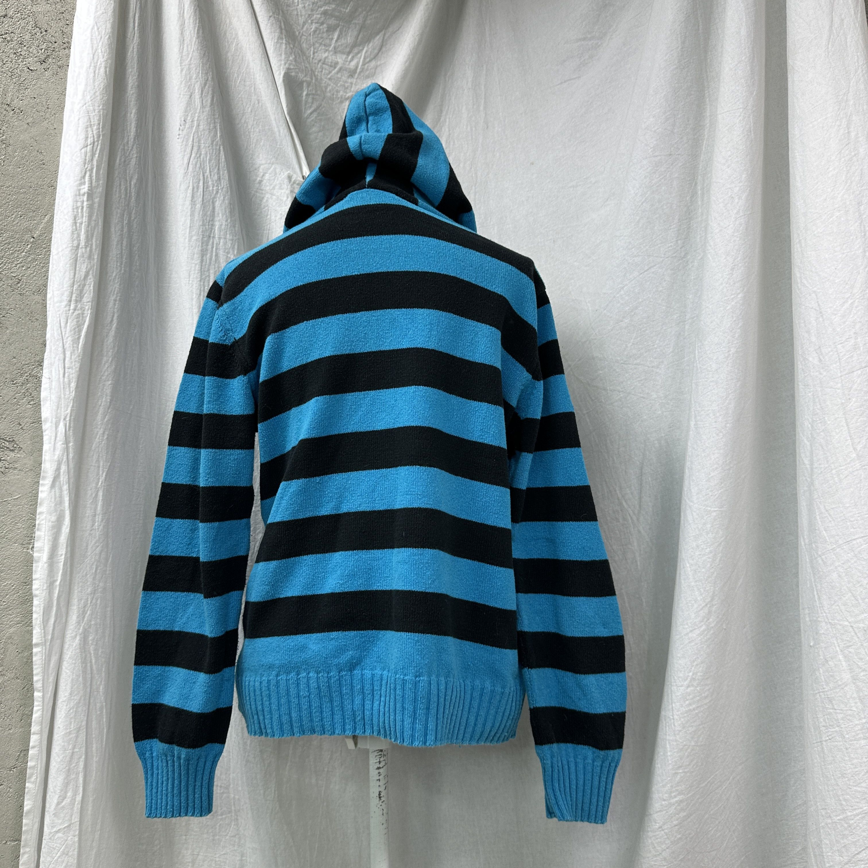 Vintage Vintage Rhinestones Stripped Hoodie Sweater Y2K Size S / US 4 / IT 40 - 7 Thumbnail