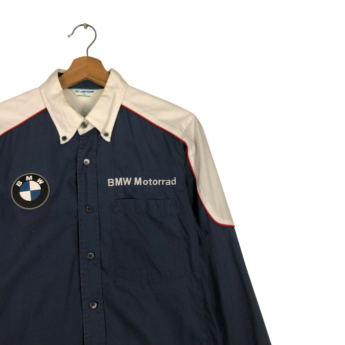 Japanese Brand 🔥VINTAGE WORK SHIRT RACING JACKET BMW MOTORRAD BIG LOGO Size US M / EU 48-50 / 2 - 6 Thumbnail