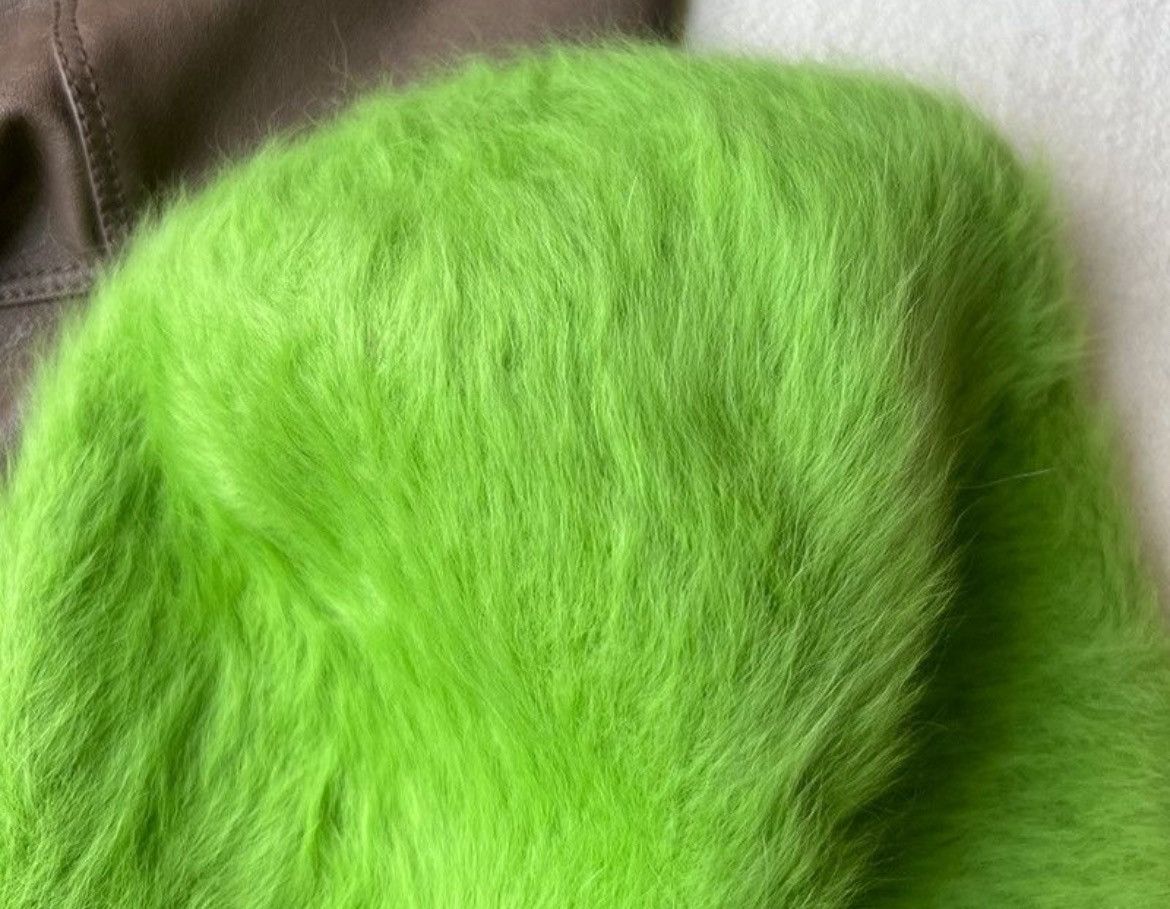 Japanese Brand × Other Rabbit Green Fur Beanie Hat Size ONE SIZE - 3 Thumbnail