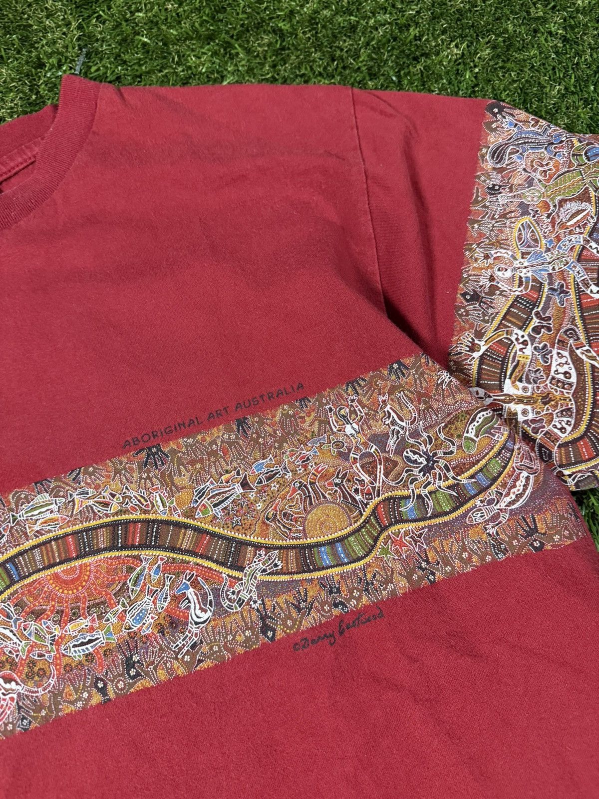 Vintage Vintage 90s Lizard Aztec Wraparound All Over Print Fall Tee Size US XXL / EU 58 / 5 - 2 Thumbnail