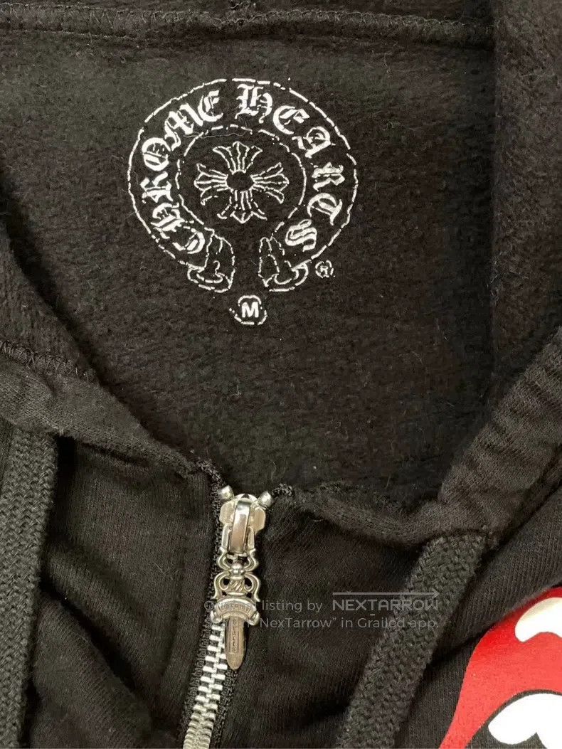 CHROME HEARTS Size M Lip horseshoe unicorn arm silver butto