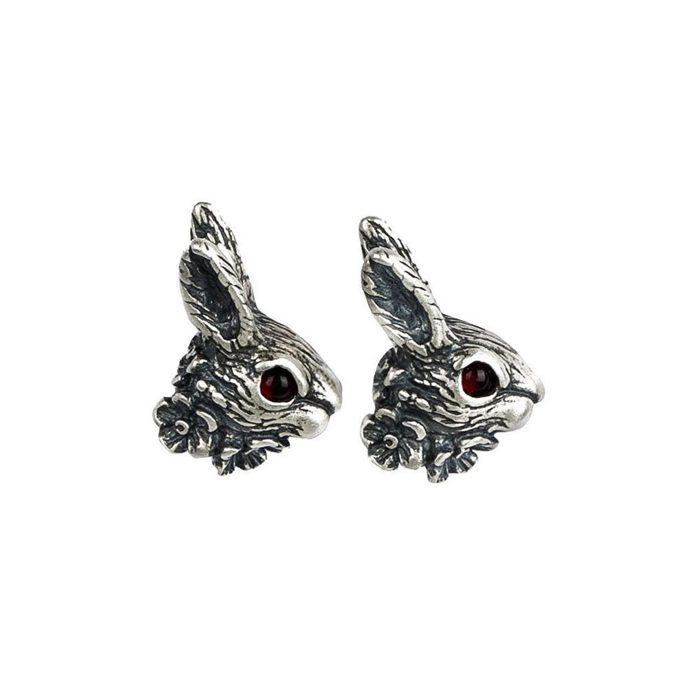 Jewelry × Sterling Silver Rabbit Future Earrings One Pairs Chrome Jewelry Size ONE SIZE - 5 Thumbnail