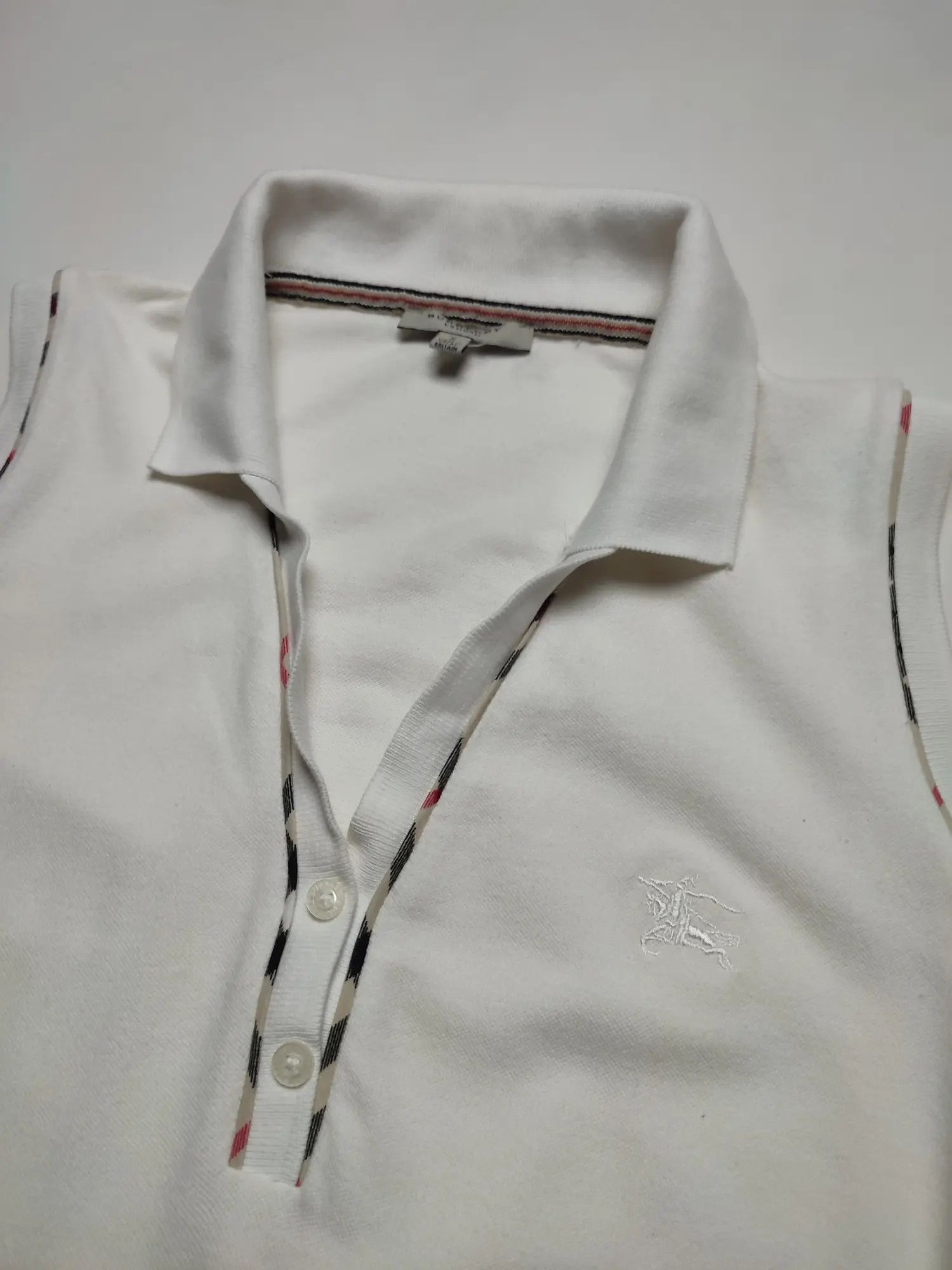 Burberry Burberry London White Tank top polo vintage shirt Size ONE SIZE - 2 Thumbnail