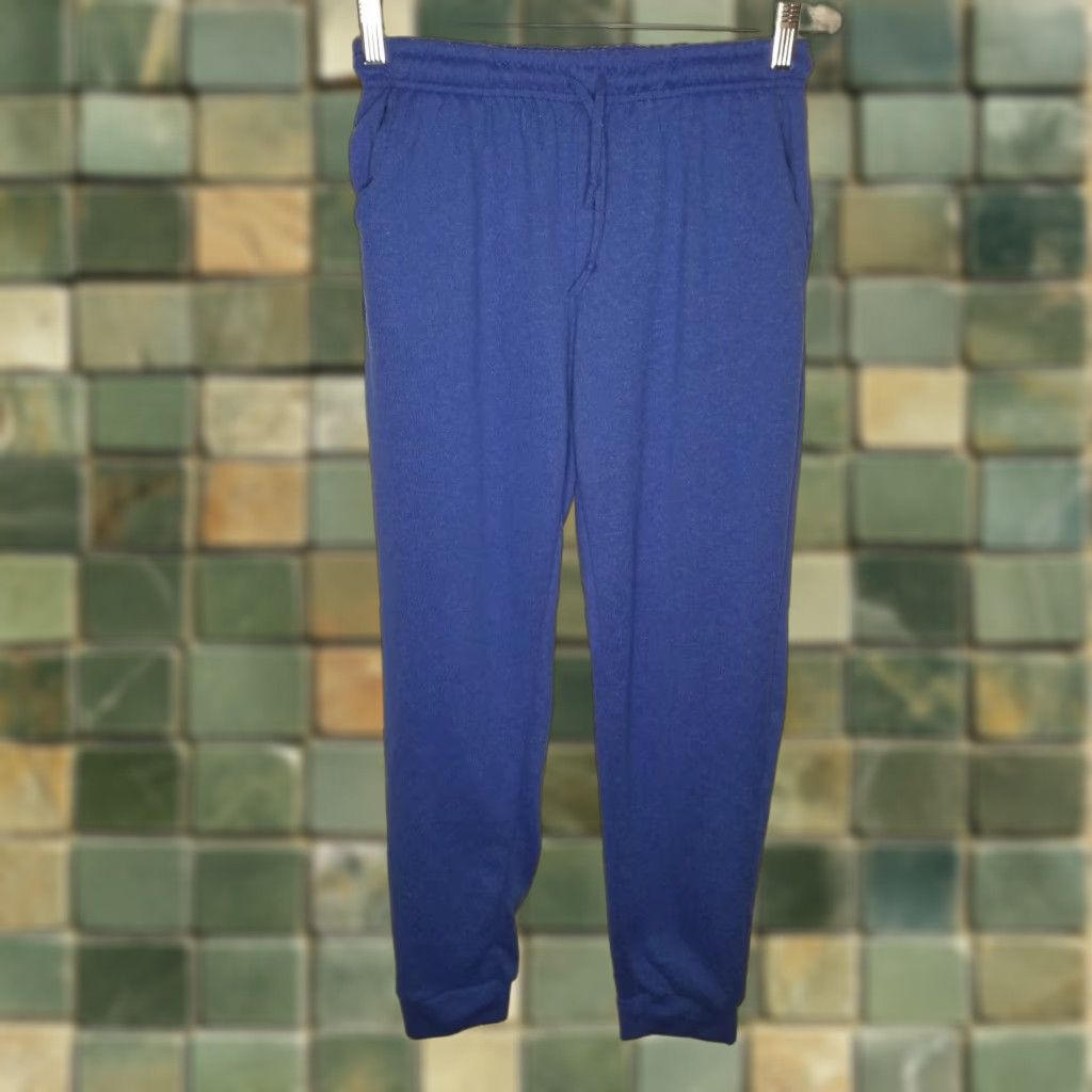 Vintage WOMENS Sweatpants BLUE Elastic Waist Size Small Pants Women S Size 28" / US 6 / IT 42 - 1 Thumbnail
