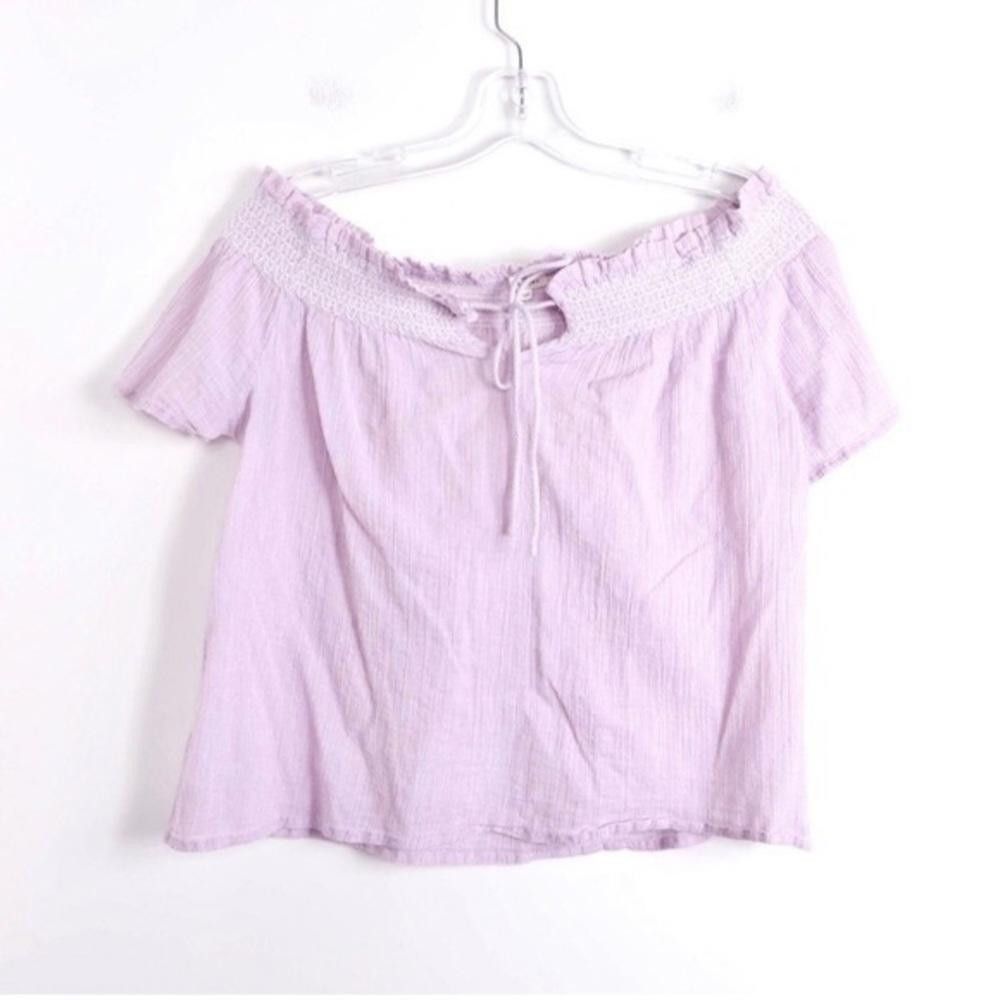 Designer Anthropologie En Creme Off the Shoulder 100% Cotton Top Size M / US 6-8 / IT 42-44 - 1 Thumbnail