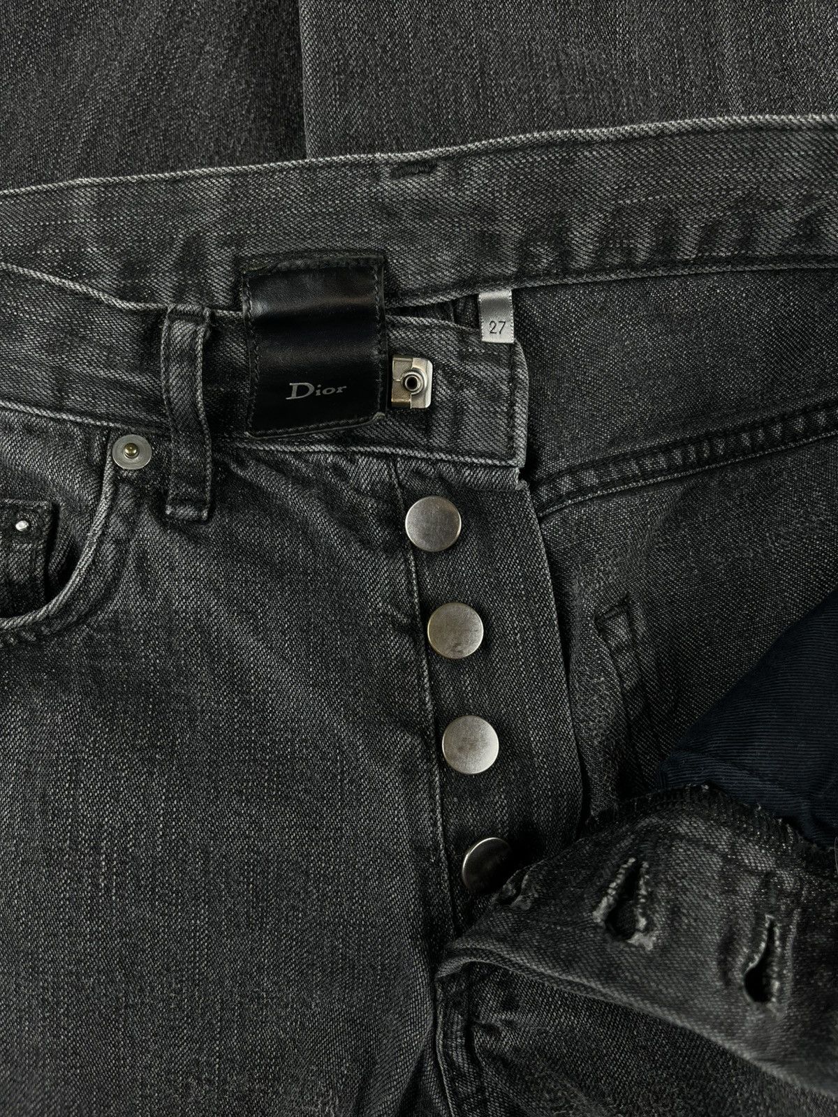 AW07 Dior Homme Navigate No Longer Wax Coated Denim Jeans