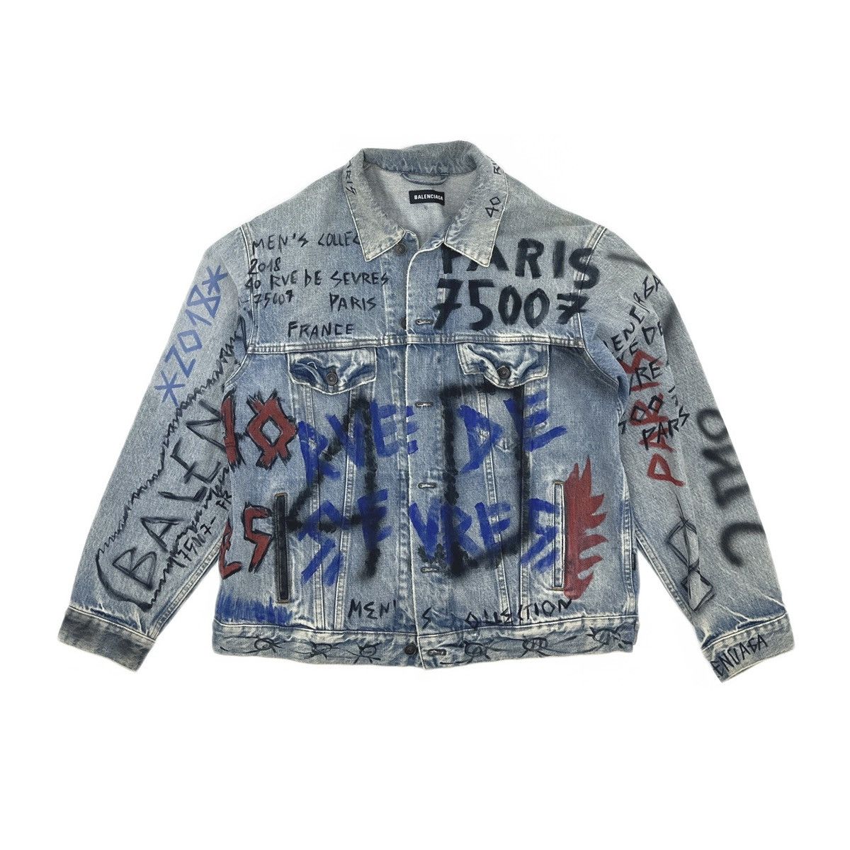 Balenciaga 2018 Balenciaga Denim Jacket Size US S / EU 44-46 / 1 - 1 Thumbnail