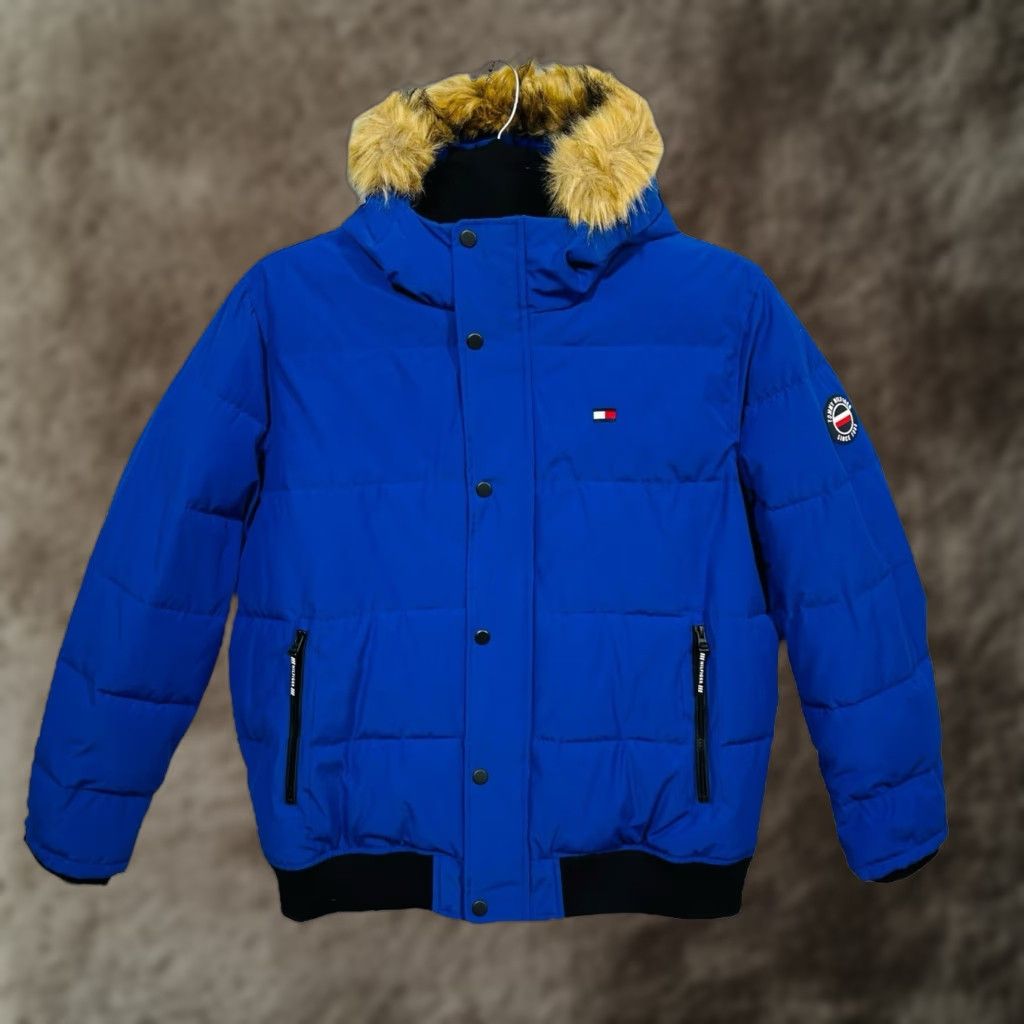 Tommy Hilfiger Tommy Hilfiger Mens Arctic Cloth Quilted Bomber Jacket XXL Atlantis Blue Size US XXL / EU 58 / 5 - 1 Thumbnail