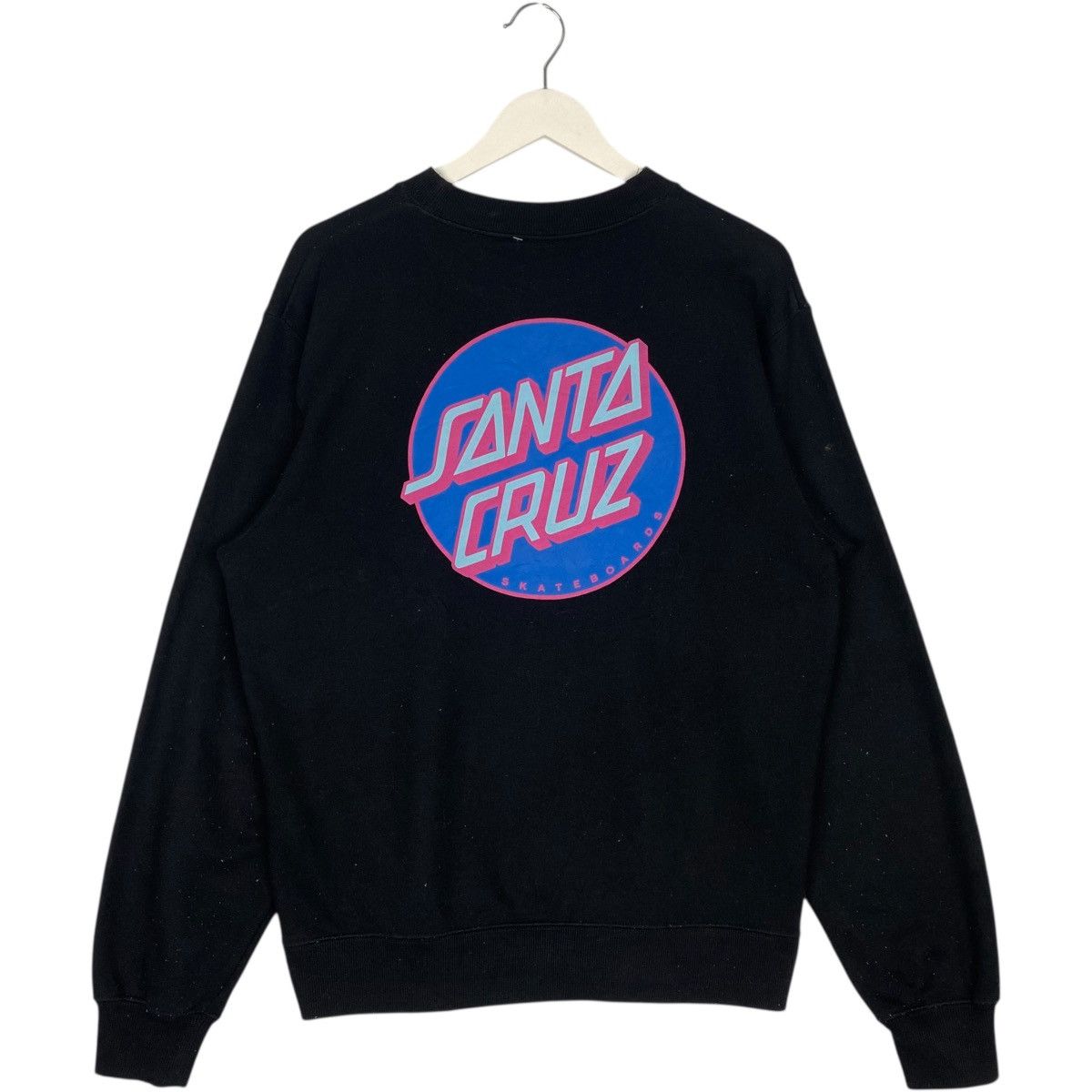 Vintage Vintage Santa Cruz Skateboard Hoodie Back Hit Black Size L Size US L / EU 52-54 / 3 - 1 Thumbnail