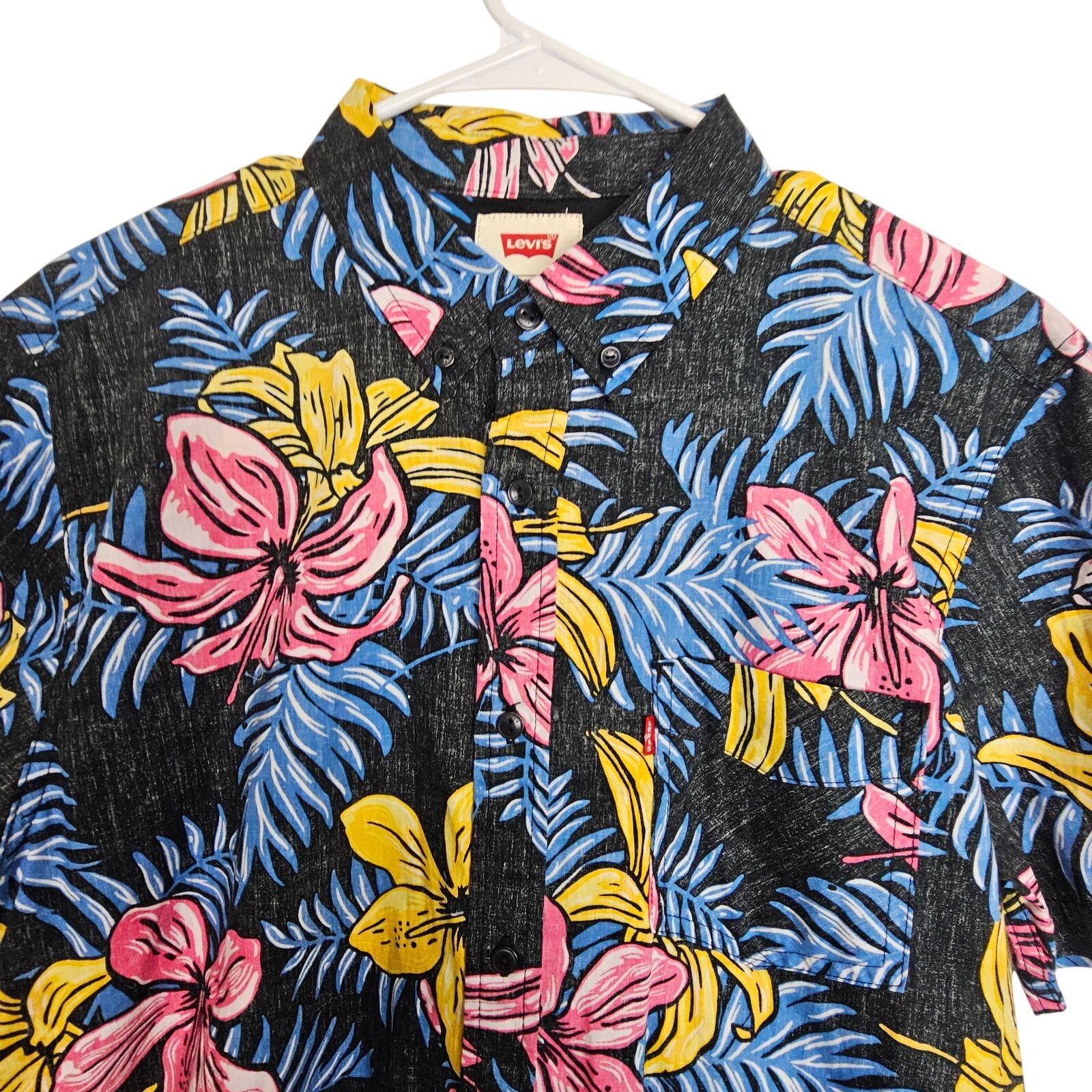Levi's Levis Men Floral Button Down Shirt Hawaiian Tropical Resort Size US M / EU 48-50 / 2 - 2 Thumbnail