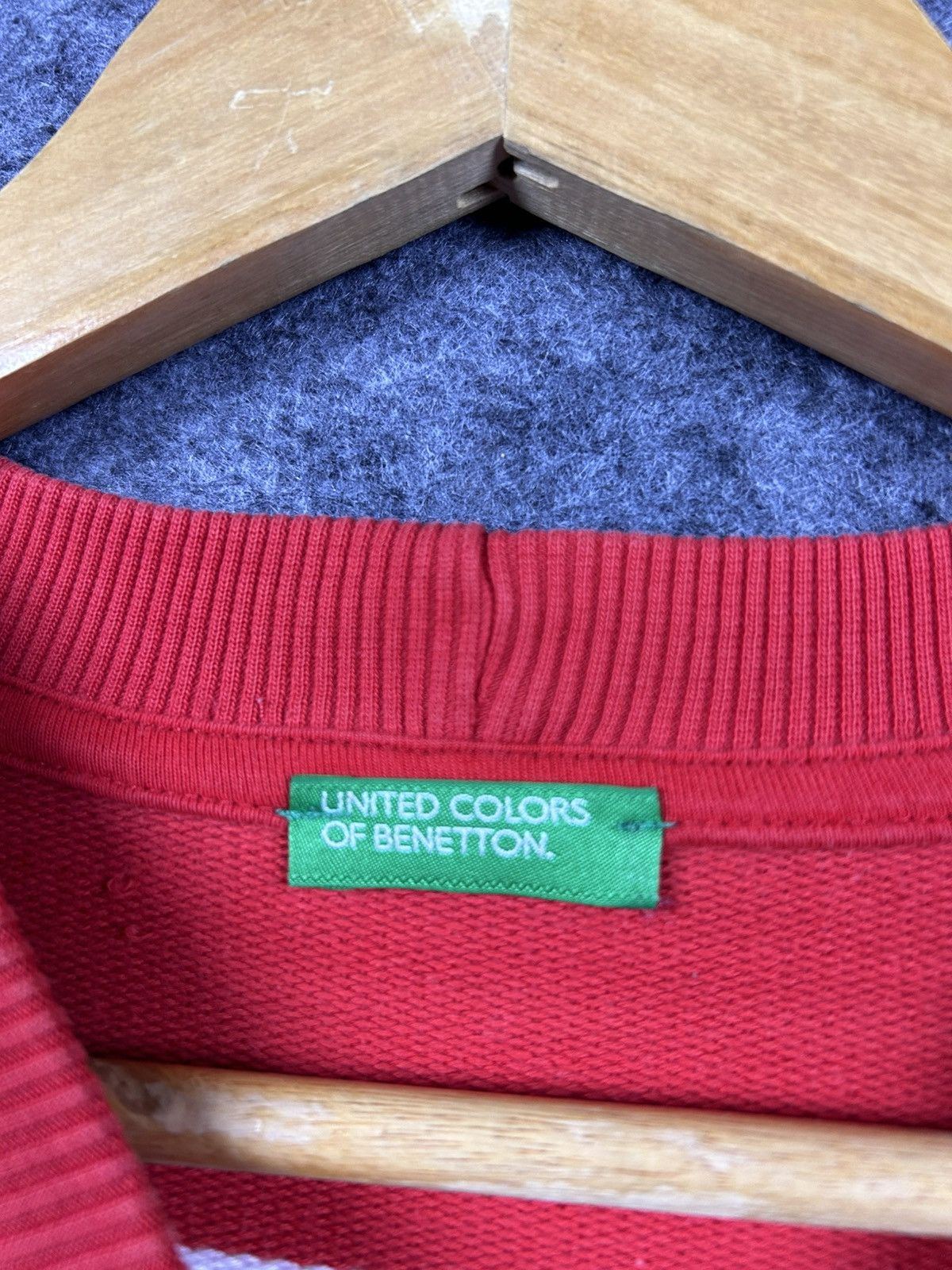 United Colors Of Benetton Benetton embroidery spellout stripes crewneck sweatshirts Size US S / EU 44-46 / 1 - 6 Thumbnail