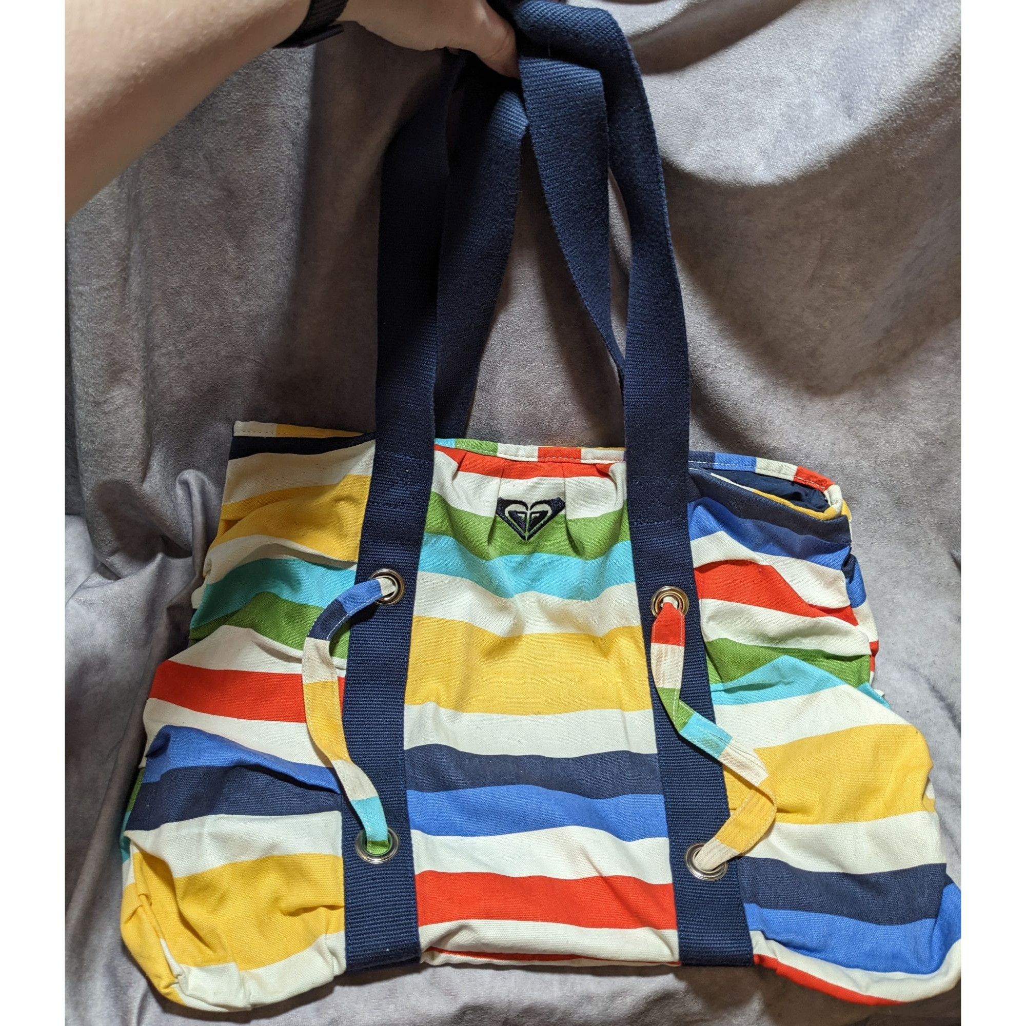 Other Retro Roxy Striped Canvas Beachy Tote Bag Size ONE SIZE - 9 Thumbnail