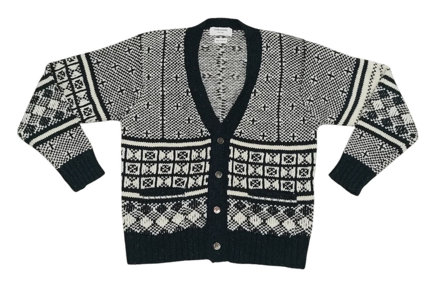 Thom Browne Thom Browne Mohair Blend 4 Bar Knit Cardigan Jacket Size US S / EU 44-46 / 1 - 1 Thumbnail