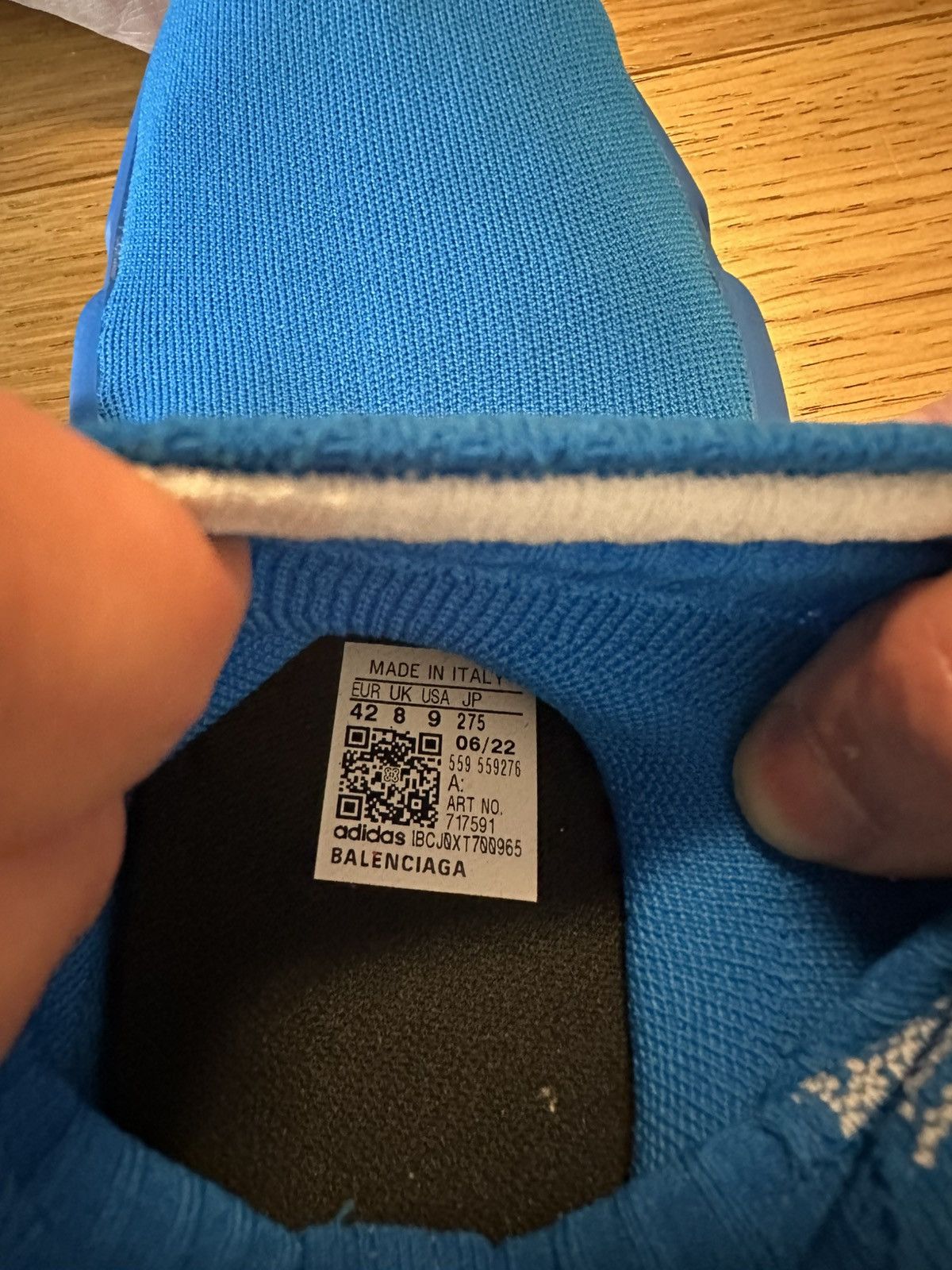 Adidas × Balenciaga ADIDAS × BALENCIAGA SPEED LT / SPEED SNEAKERS IN BLUE Size US 9 / EU 42 - 7 Thumbnail