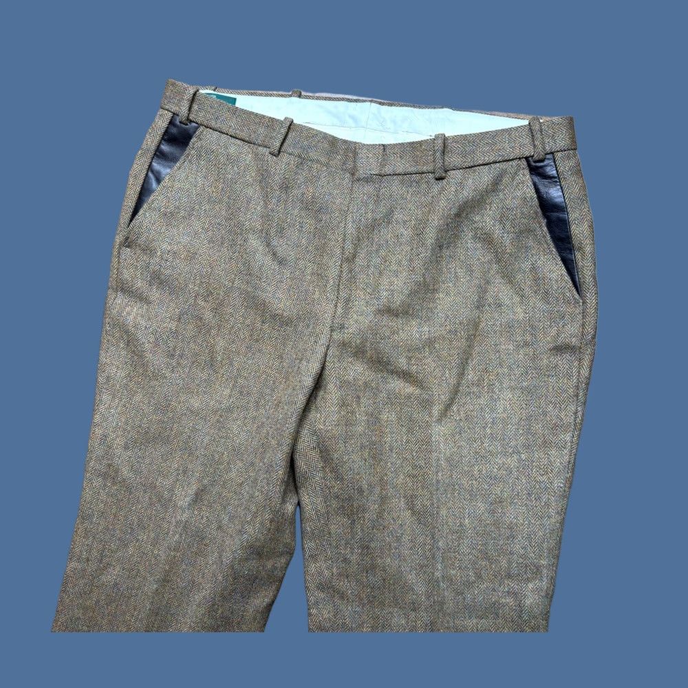Orvis VINTAGE Orvis Mens Pants 38x30 Wool Tweed Suede Trim Herringbone 90s Chino/Cuffed Brown Mens Size US 38 / EU 54 - 1 Thumbnail