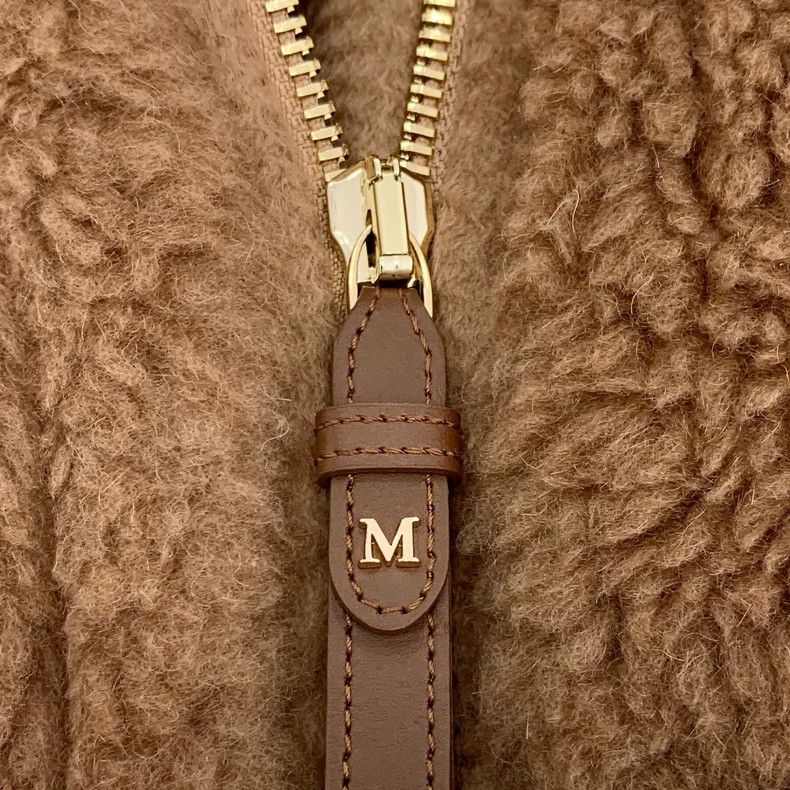 Max Mara Max Mara Camel Teddy Cropped Cape Coat with Lapel and Diag Size S / US 4 / IT 40 - 5 Thumbnail