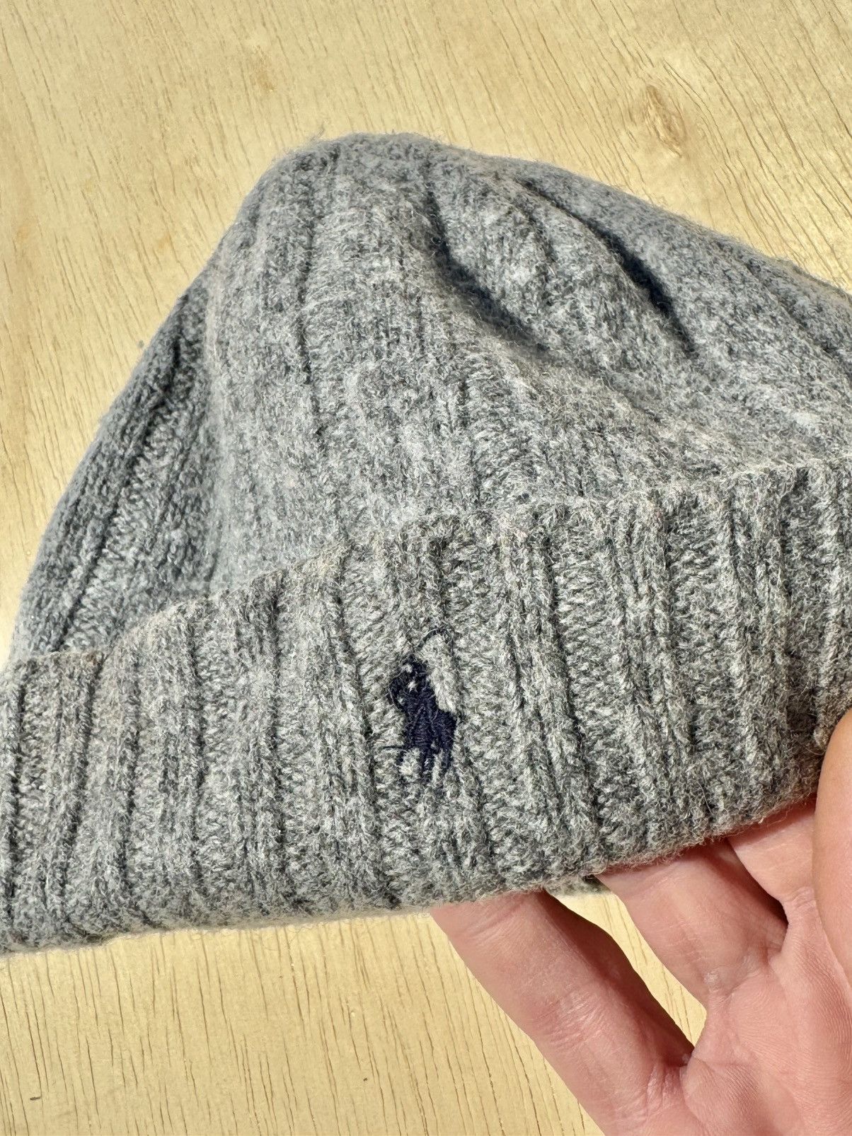 Polo Ralph Lauren Polo Ralph Lauren Lambs Wool Vintage Beanie Knit Hat Size ONE SIZE - 4 Thumbnail