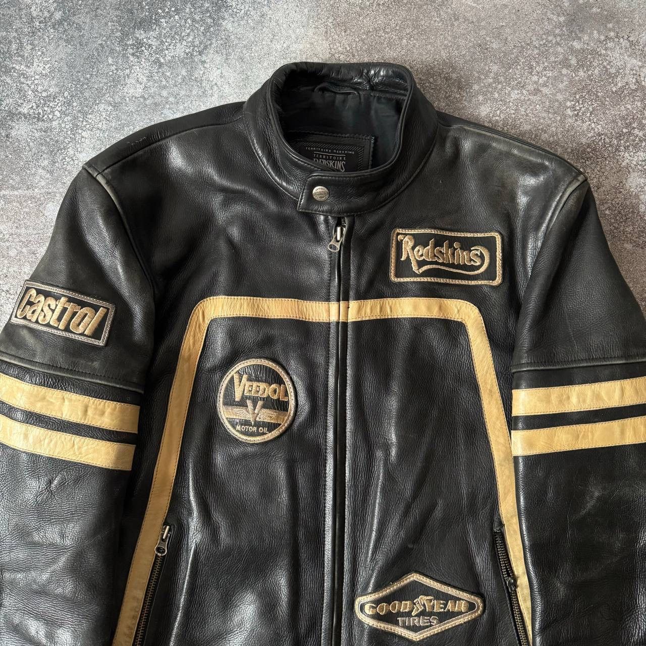 Redskins Vintage Racing Faded Leather Jacket