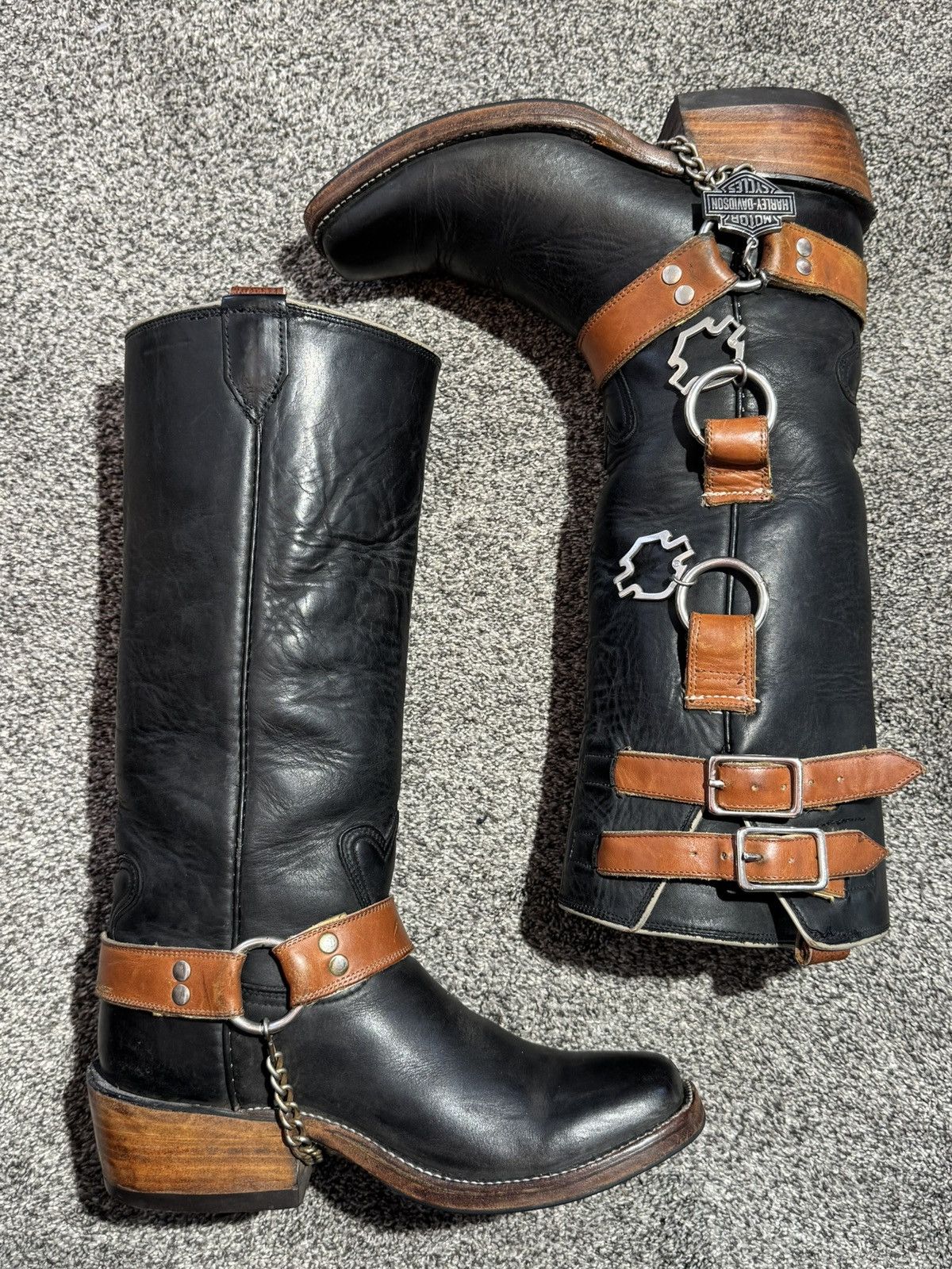 Other Bowman’s Wilson Boot Co Vintage H-D Harness Boots Size 8.5 D Size US 8.5 / EU 41-42 - 11 Thumbnail