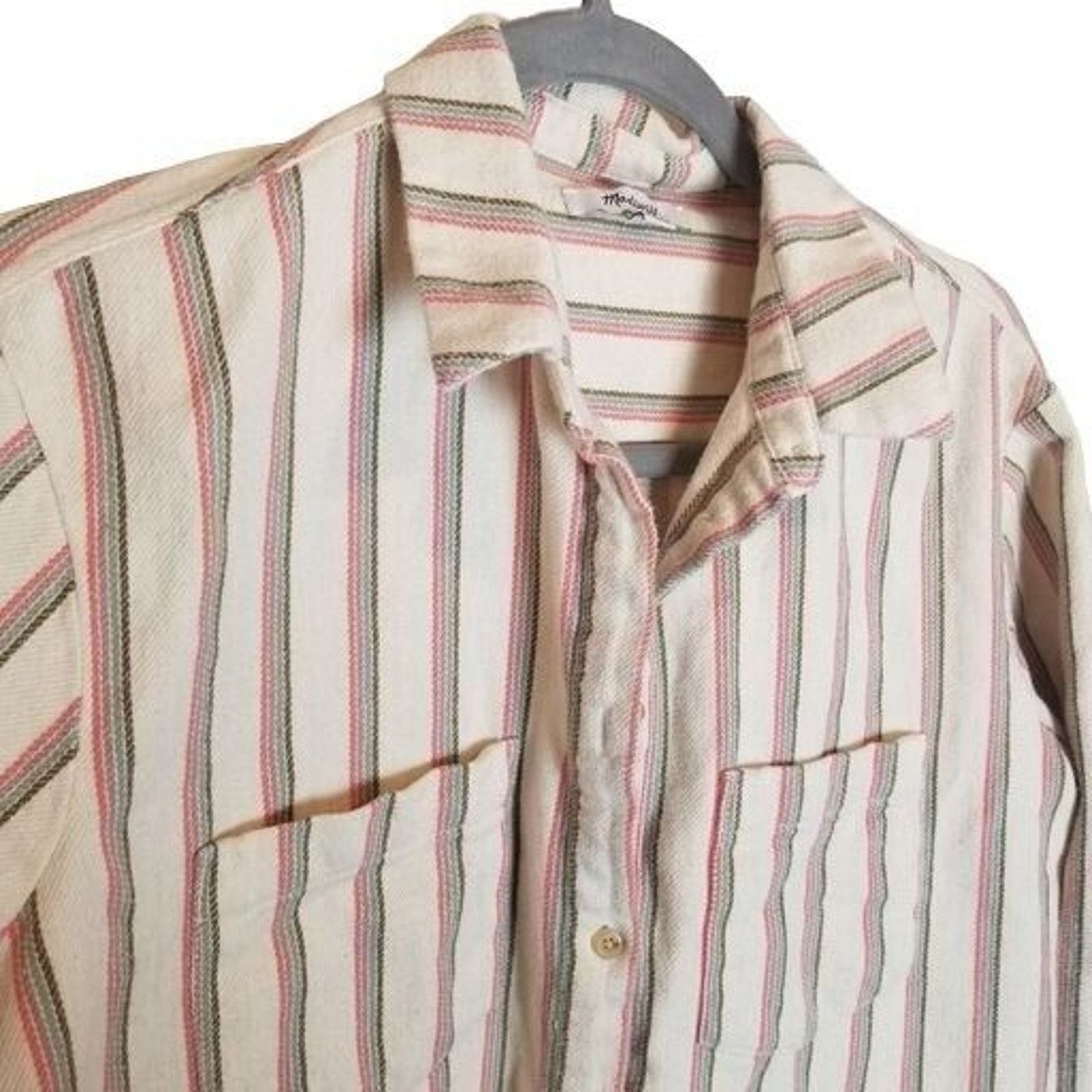 Madewell Madewell Womens Claxton Striped Flannel Sunday Shirt Size M Size M / US 6-8 / IT 42-44 - 6 Thumbnail