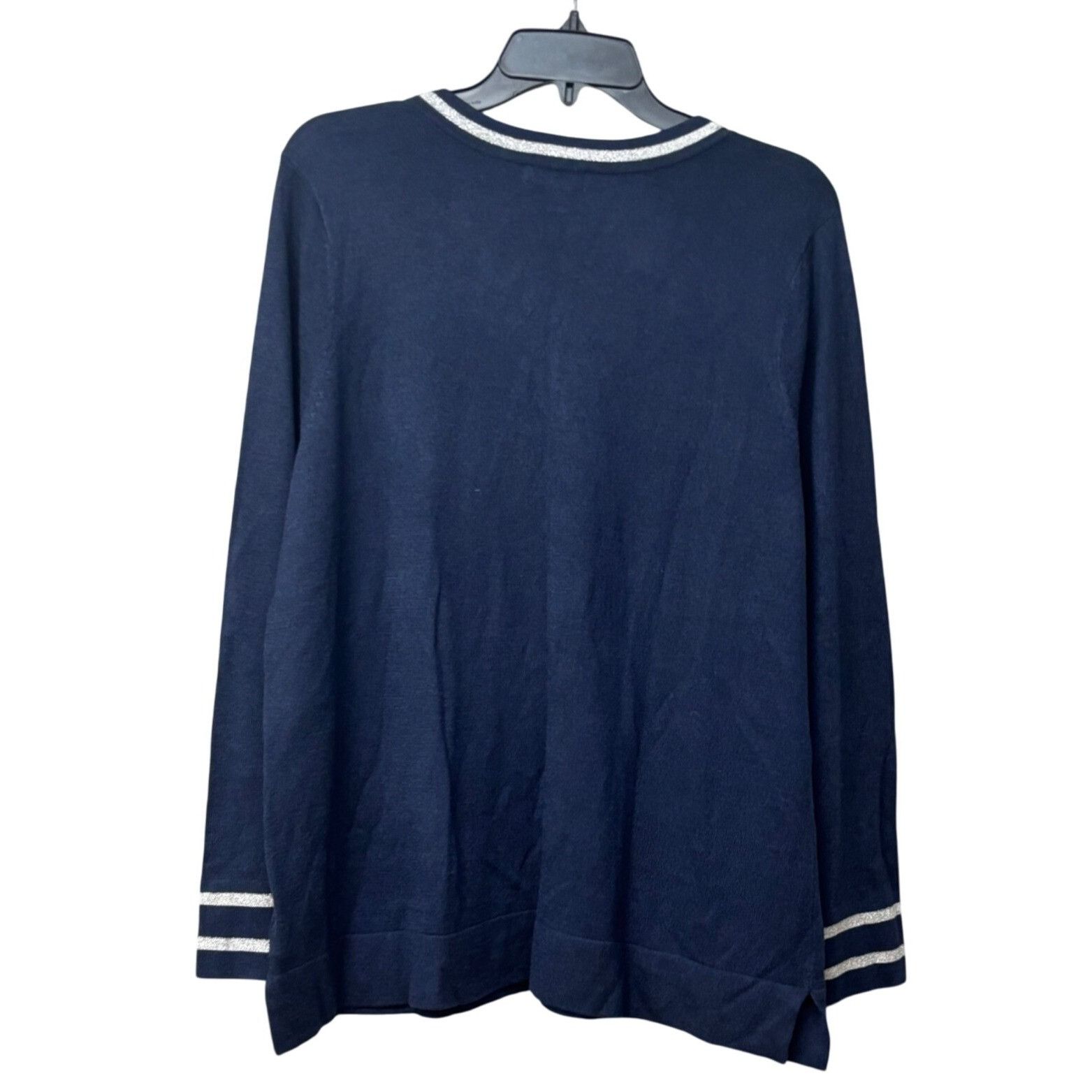 Charter Club Charter Club Metallic Trim Sweater, Intrepid Blue, Sz. XXL Size XXL / US 16-18 / IT 52-54 - 7 Thumbnail