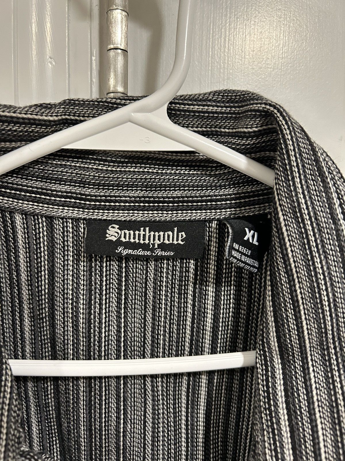 Southpole × Vintage Vintage Y2K Southpole Stripe Pattern Zip Up Denim Jacket Size US XL / EU 56 / 4 - 6 Thumbnail