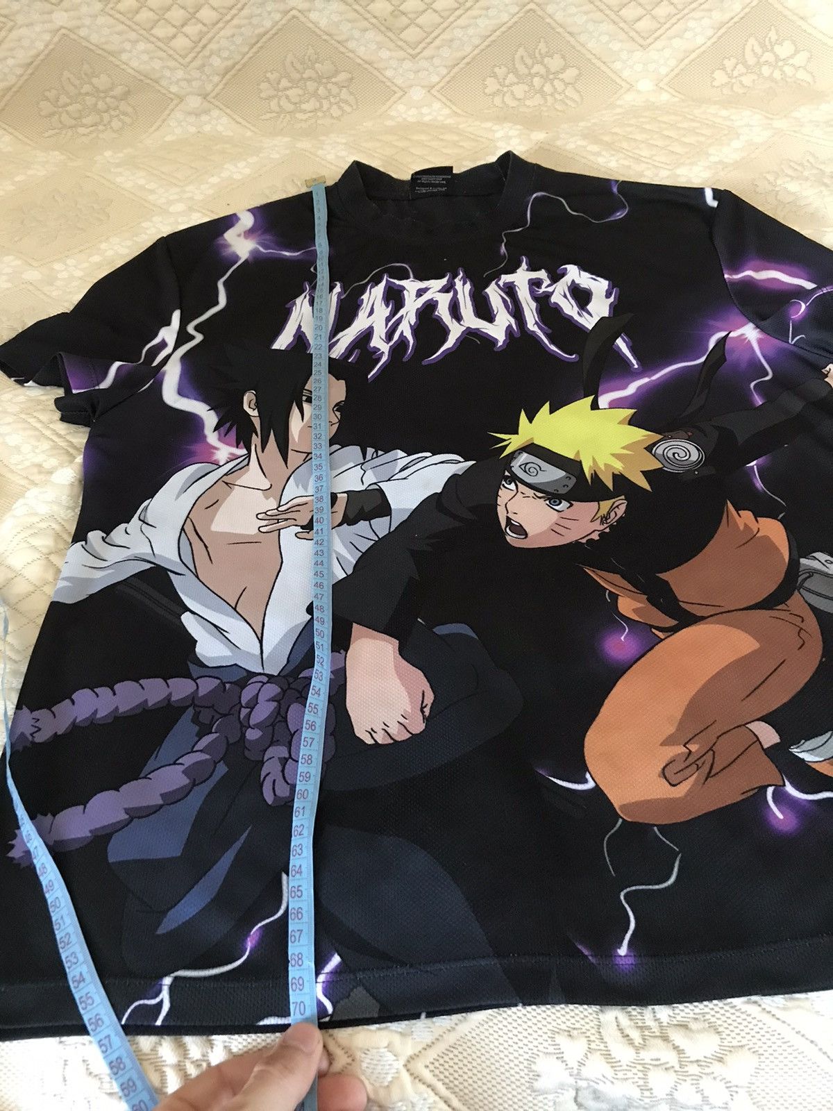 Anime × Japanese Brand 🔥 Vintage Naruto Shippuden Sasuke Print Anime Japan Y2K Rare Size US M / EU 48-50 / 2 - 8 Thumbnail