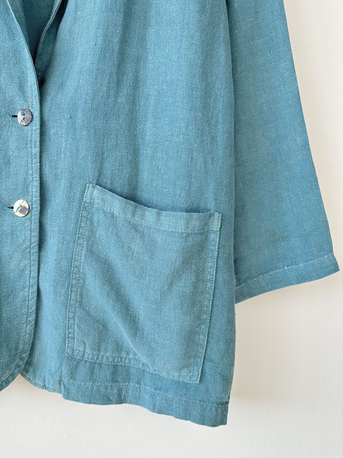 Orvis ORVIS Vintage 100% Linen made in USA Blue Blazer Jacket S Size S / US 4 / IT 40 - 5 Thumbnail