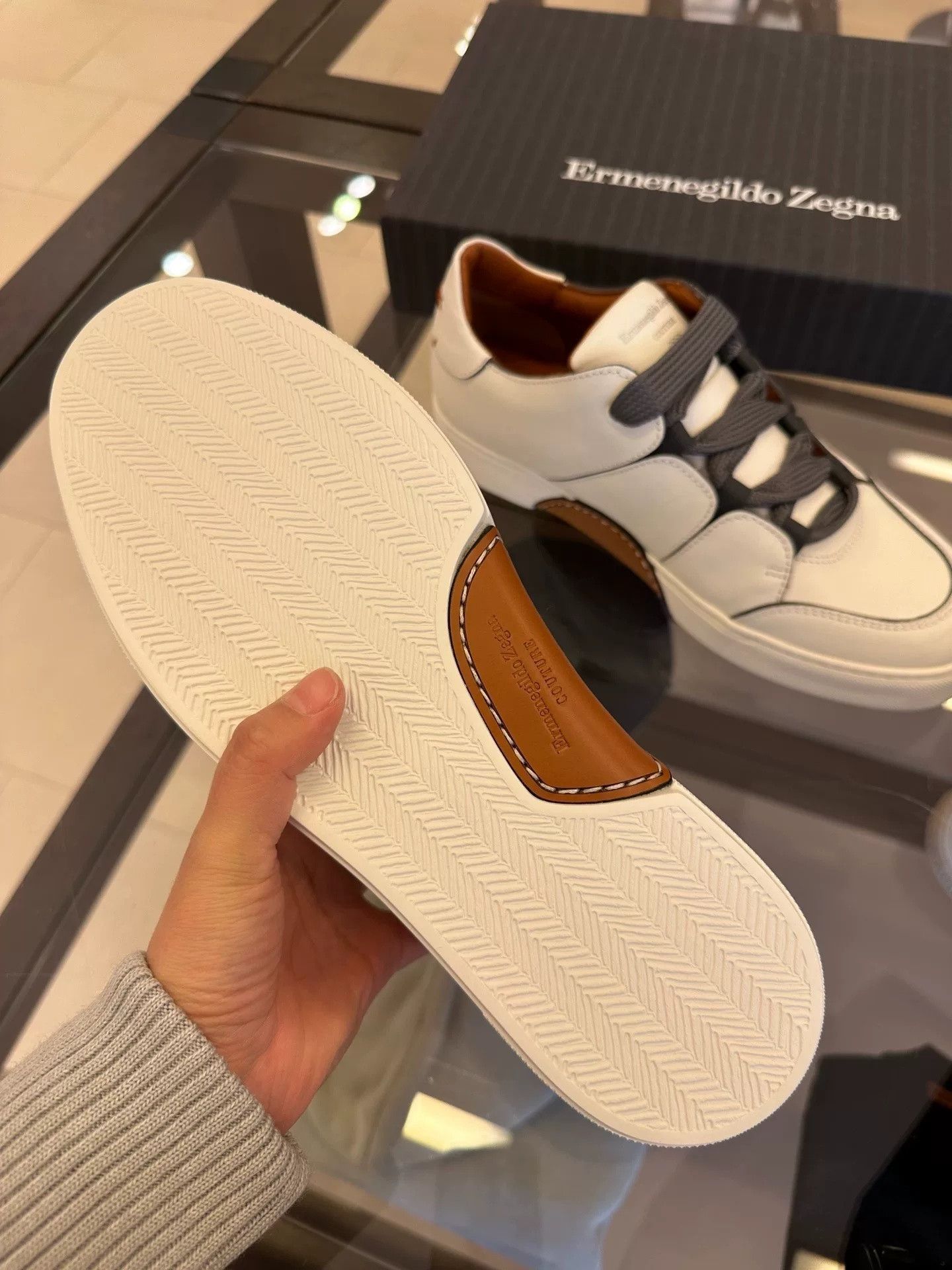 Ermenegildo Zegna Ermenegildo Zegna White Men’s Sneakers Size US 7 / EU 40 - 9 Thumbnail