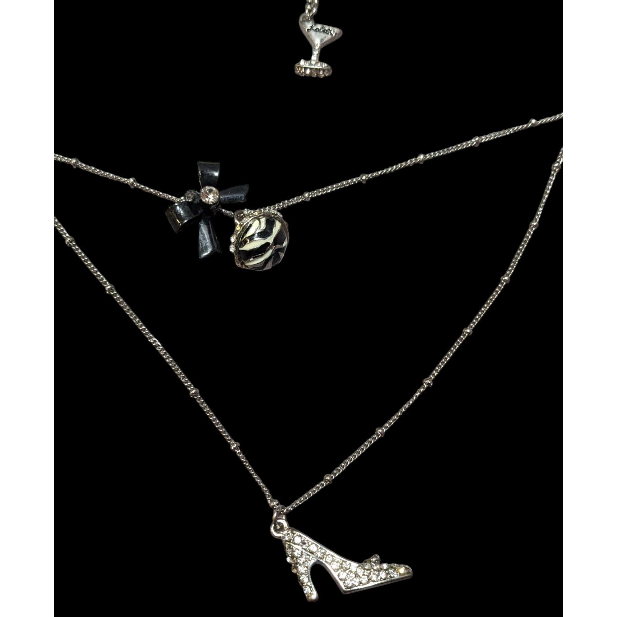 Other Lolita Coquette Multilayer Rhinestone Charm Necklace Size ONE SIZE - 1 Thumbnail