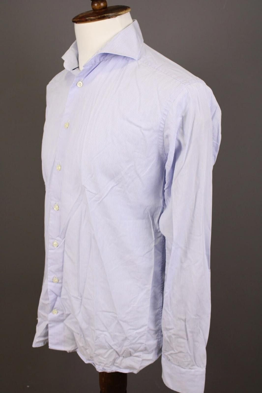 Eton Eton Slim Fit Blue Pinstripe Button Dress Shirt Size 16 41 L Size US M / EU 48-50 / 2 - 7 Thumbnail