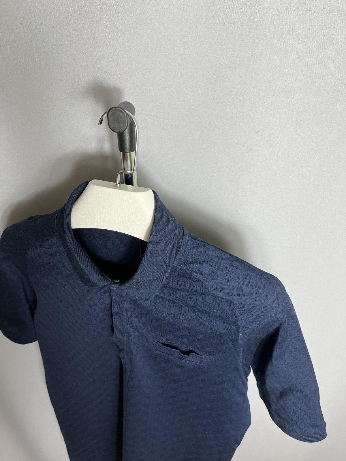 Designer Versace collection blue men’s polo shirt cotton short sleeve Size US XL / EU 56 / 4 - 6 Thumbnail