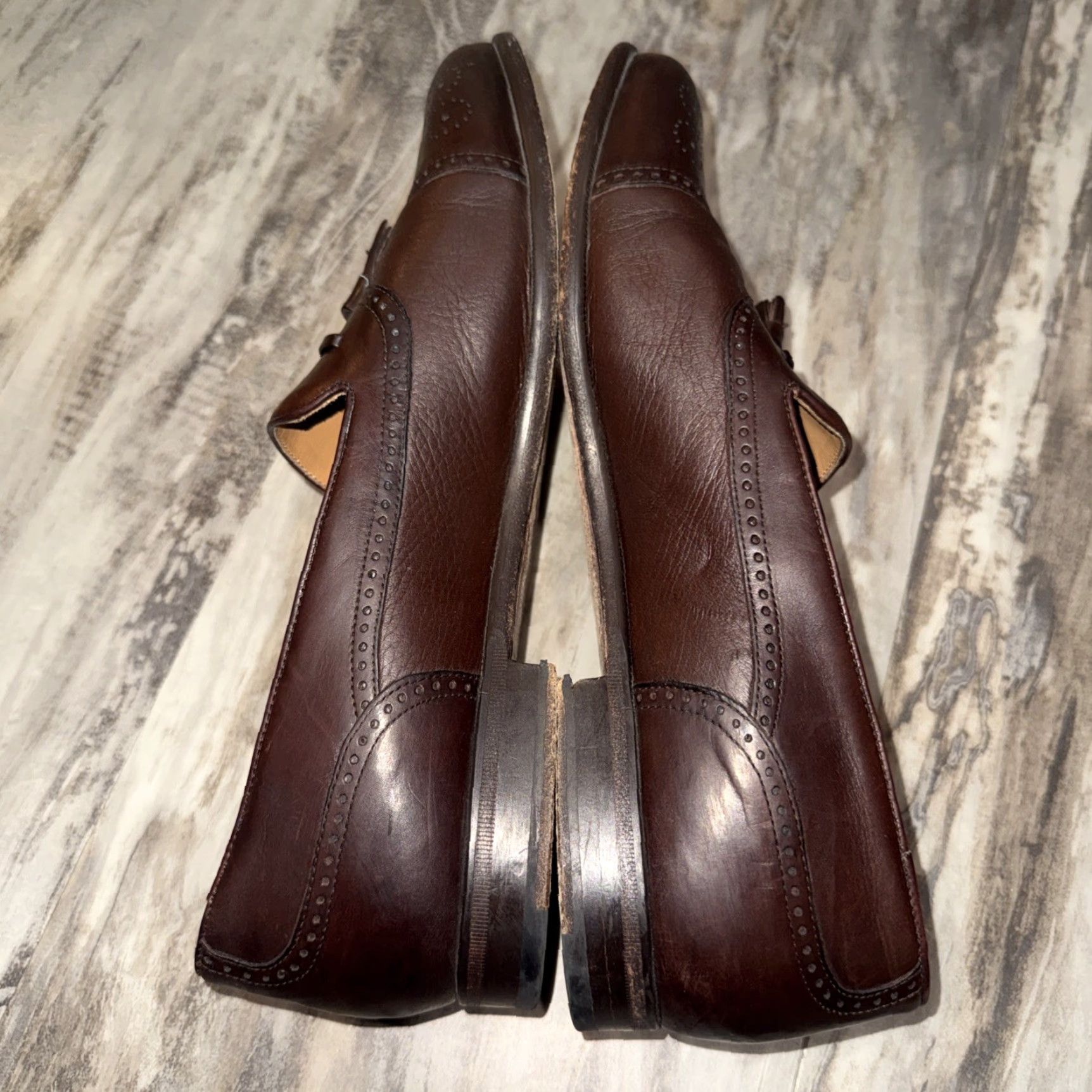 Mezlan Mezlan Havana Medallion Cap Toe Tassel Dress Shoes Mens 11 M Dark Brown Leather Loafer, Brown Size ONE SIZE - 6 Thumbnail