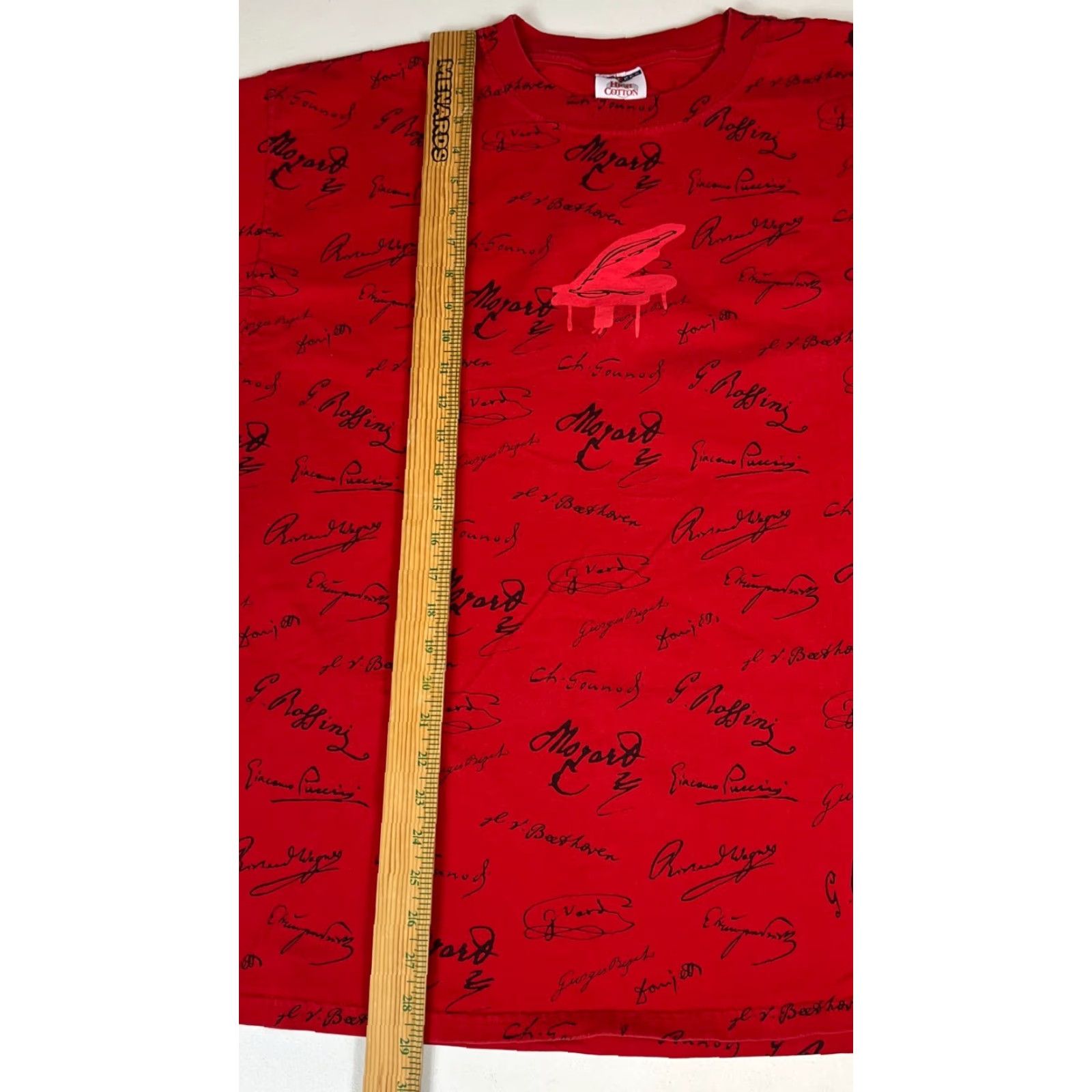 Jerzees VINTAGE Jerzees Famous Classical Music Composers T-Shirt Allover Print Sz L Size US L / EU 52-54 / 3 - 7 Thumbnail