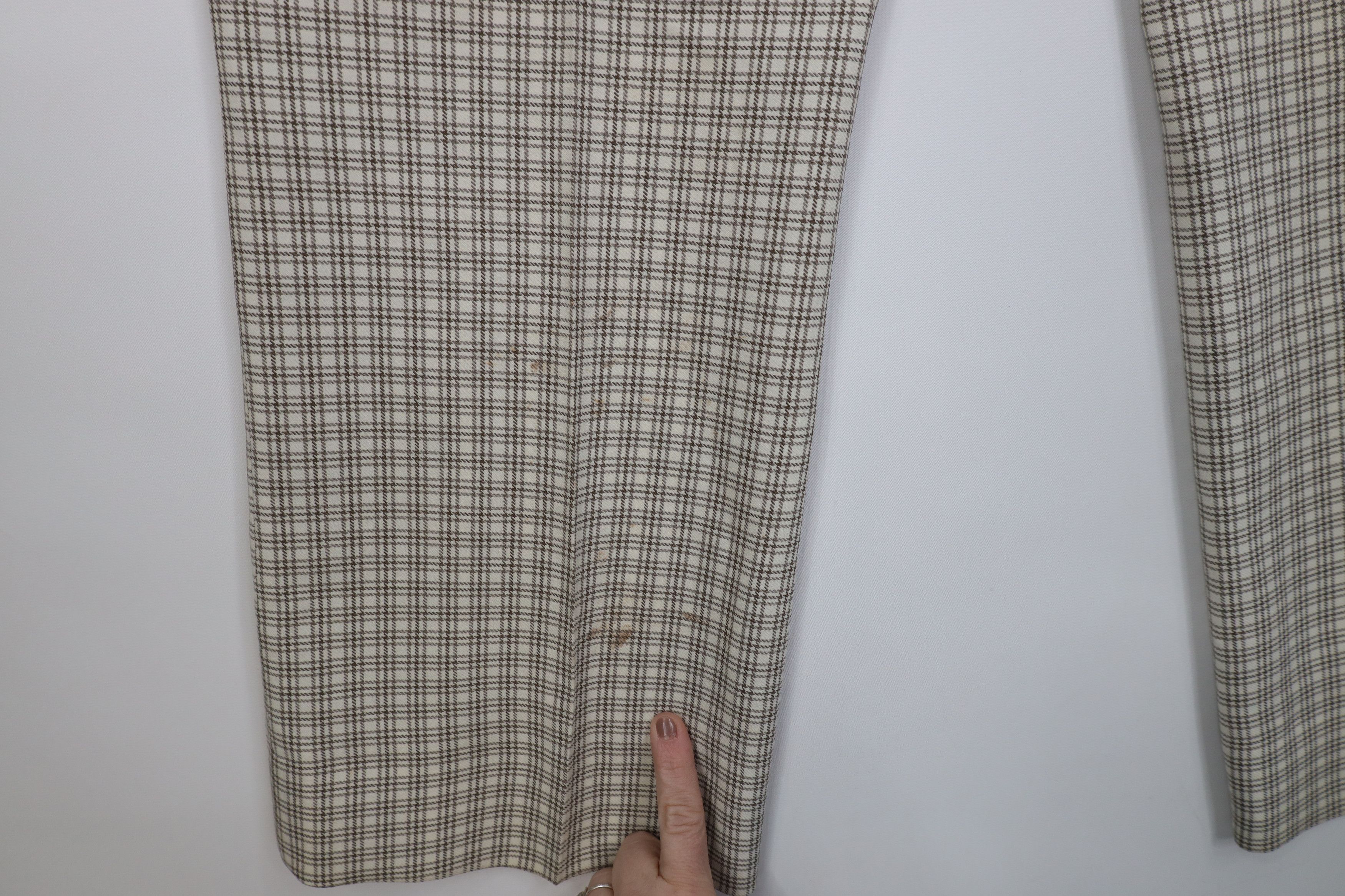 Vintage Vintage 70s Streetwear Flared Wide Leg Chino Pants Plaid USA Size US 36 / EU 52 - 15 Thumbnail