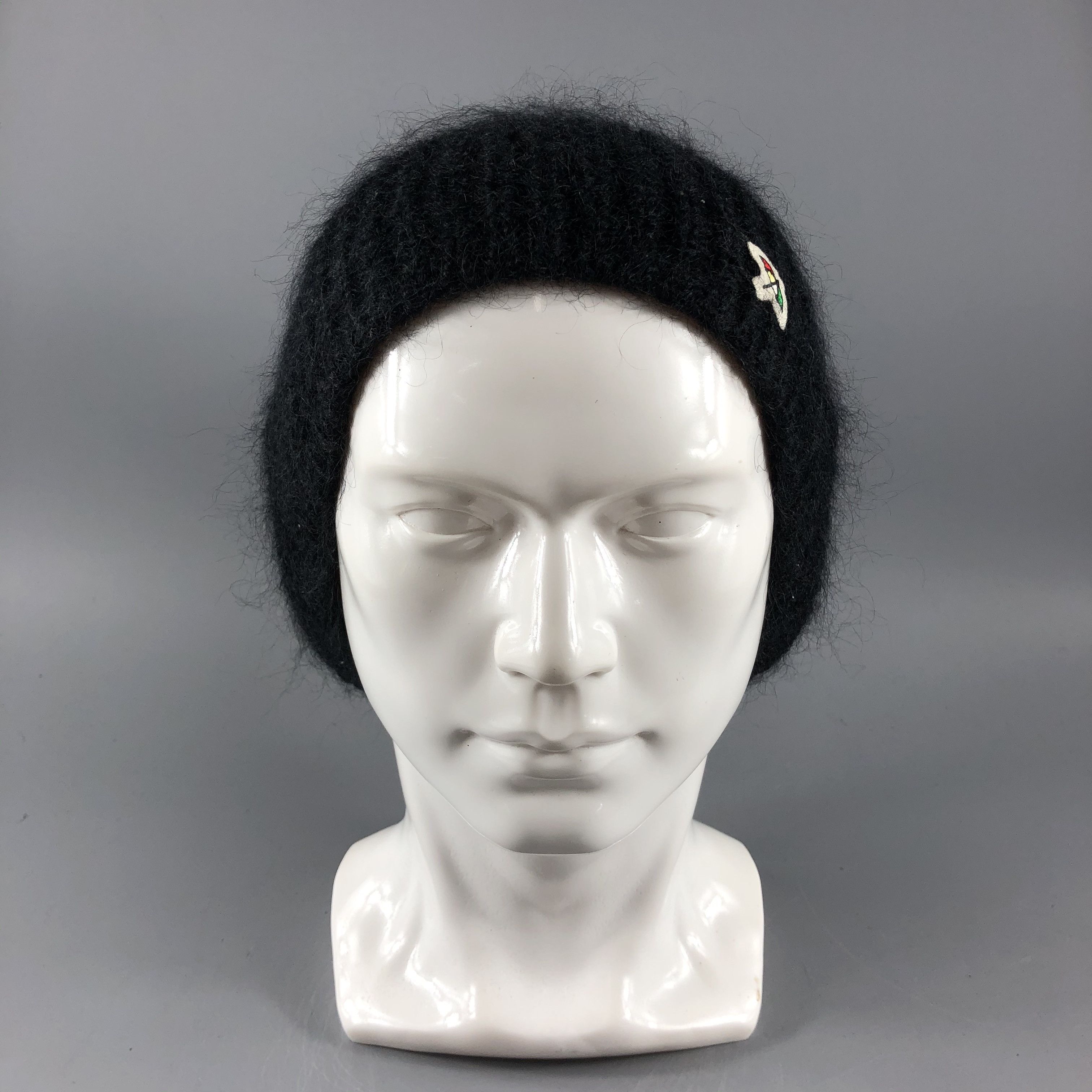 image of Vintage Arnold Palmer Hats Japanese Beanie Black Snow Hat B154, Men's